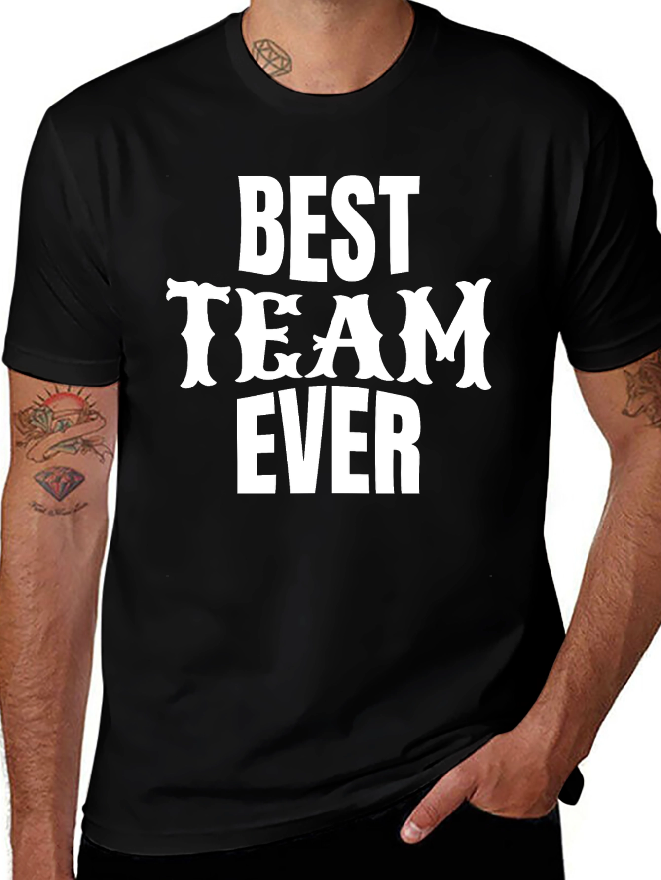 Best Team Ever Graphic Crew Neck T-Shirt