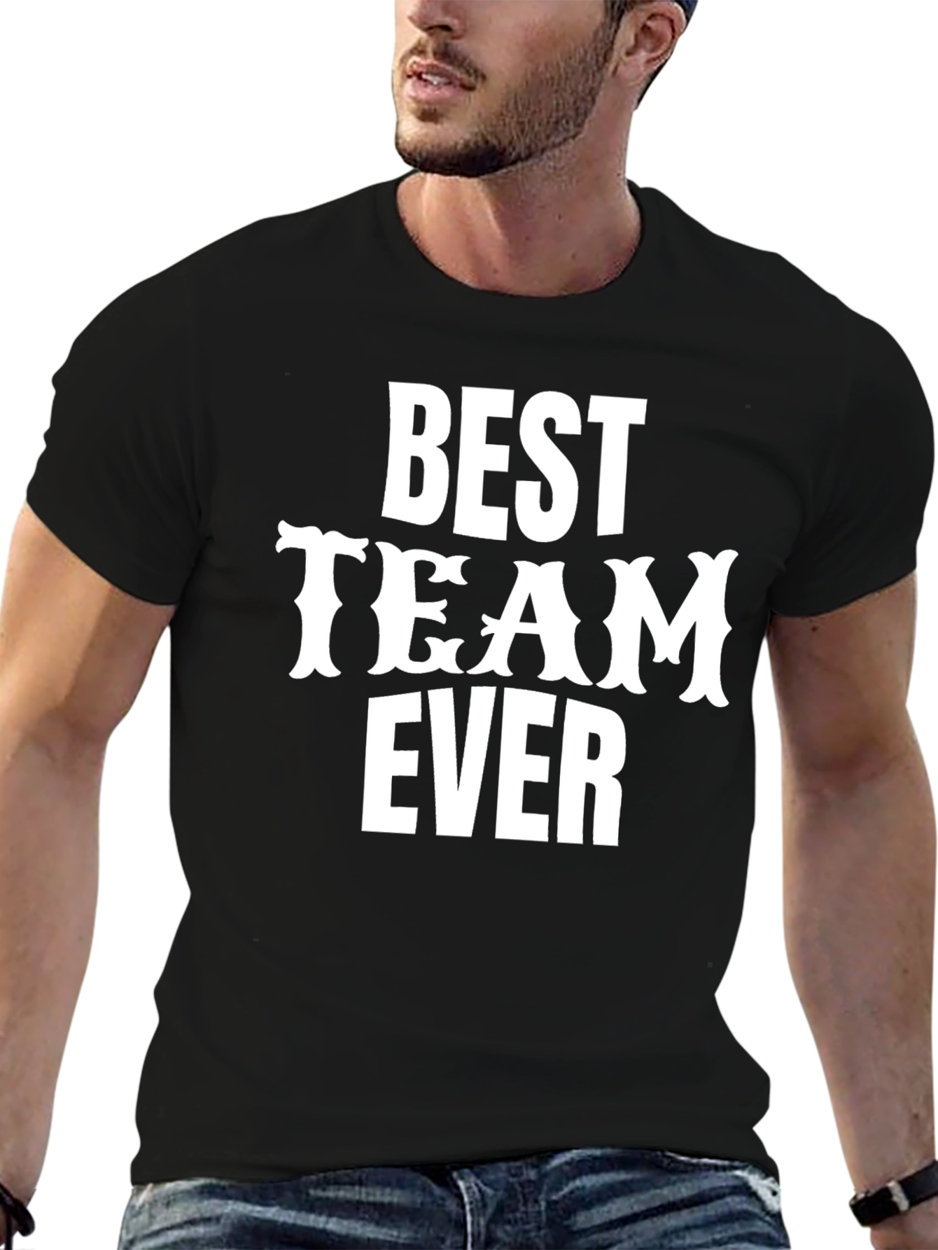 Best Team Ever Graphic Crew Neck T-Shirt