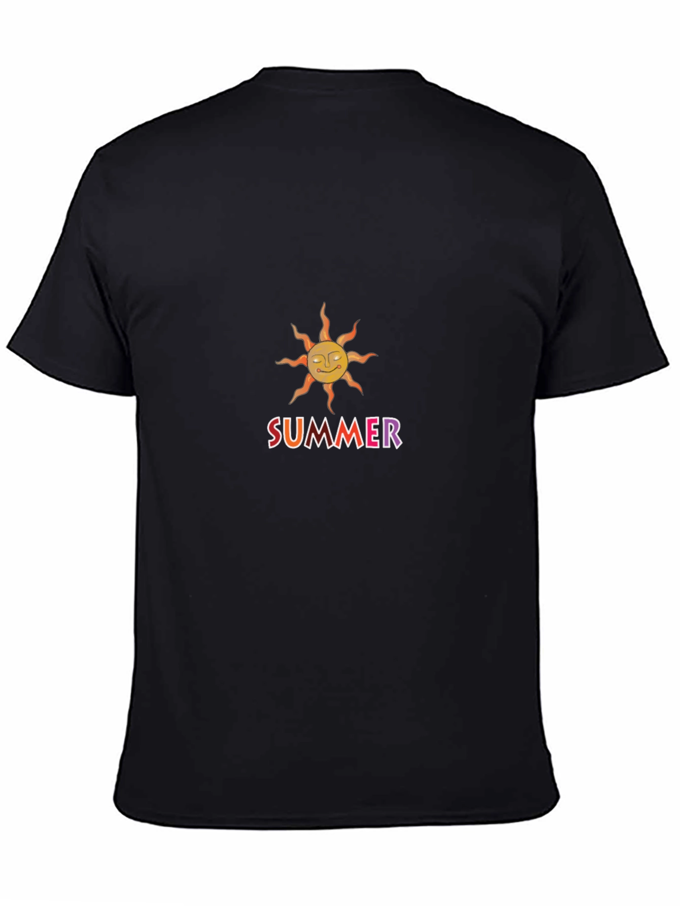 Summer Sun Graphic Tee - Black Cotton Blend
