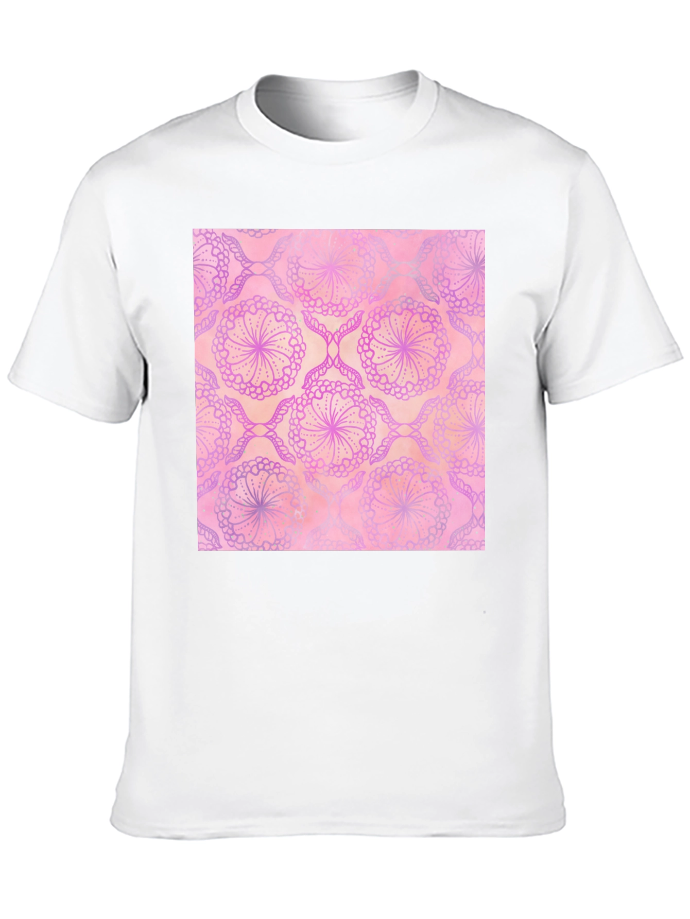 Floral Print Tee - Black