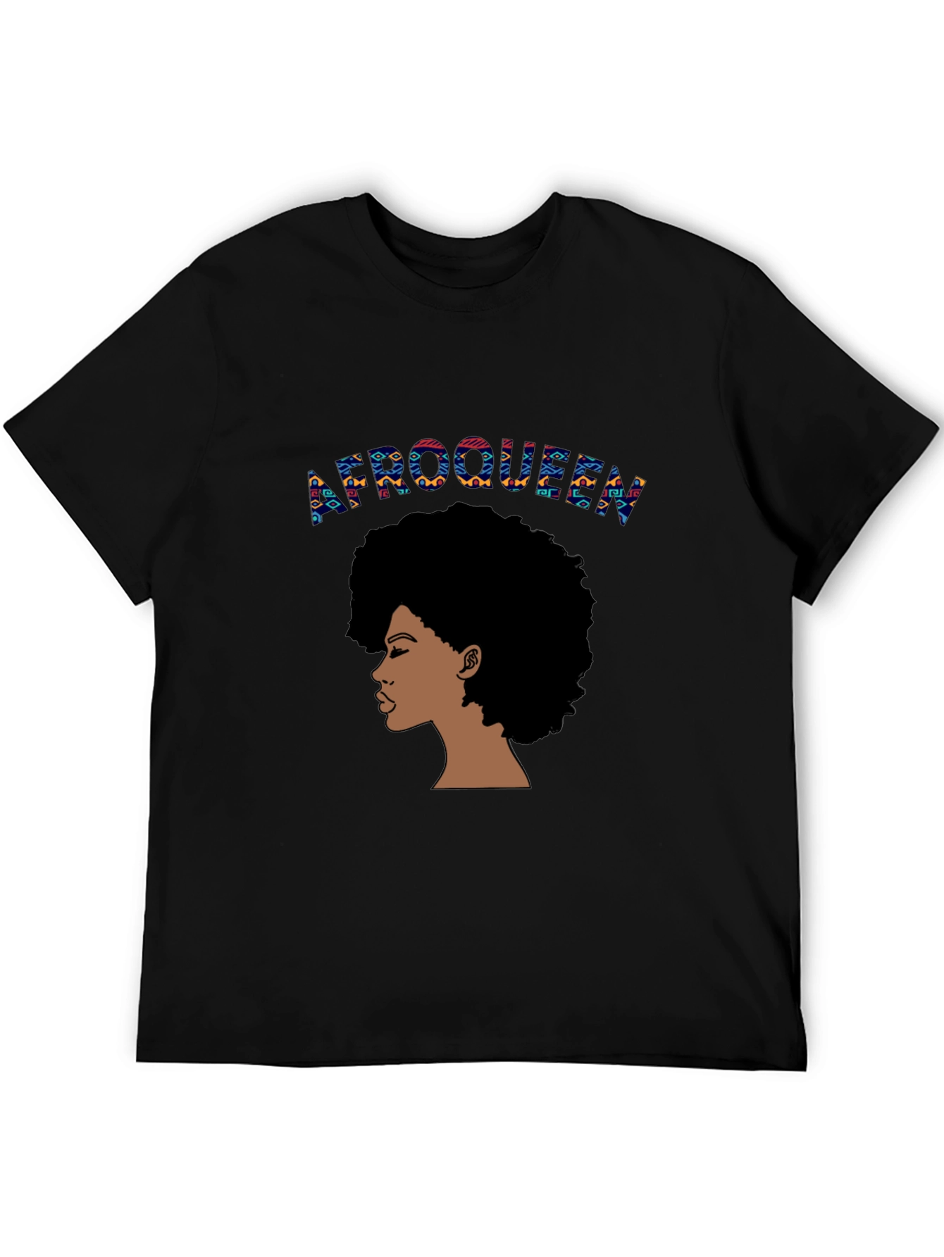 Afro Queen Graphic T-Shirt - Black