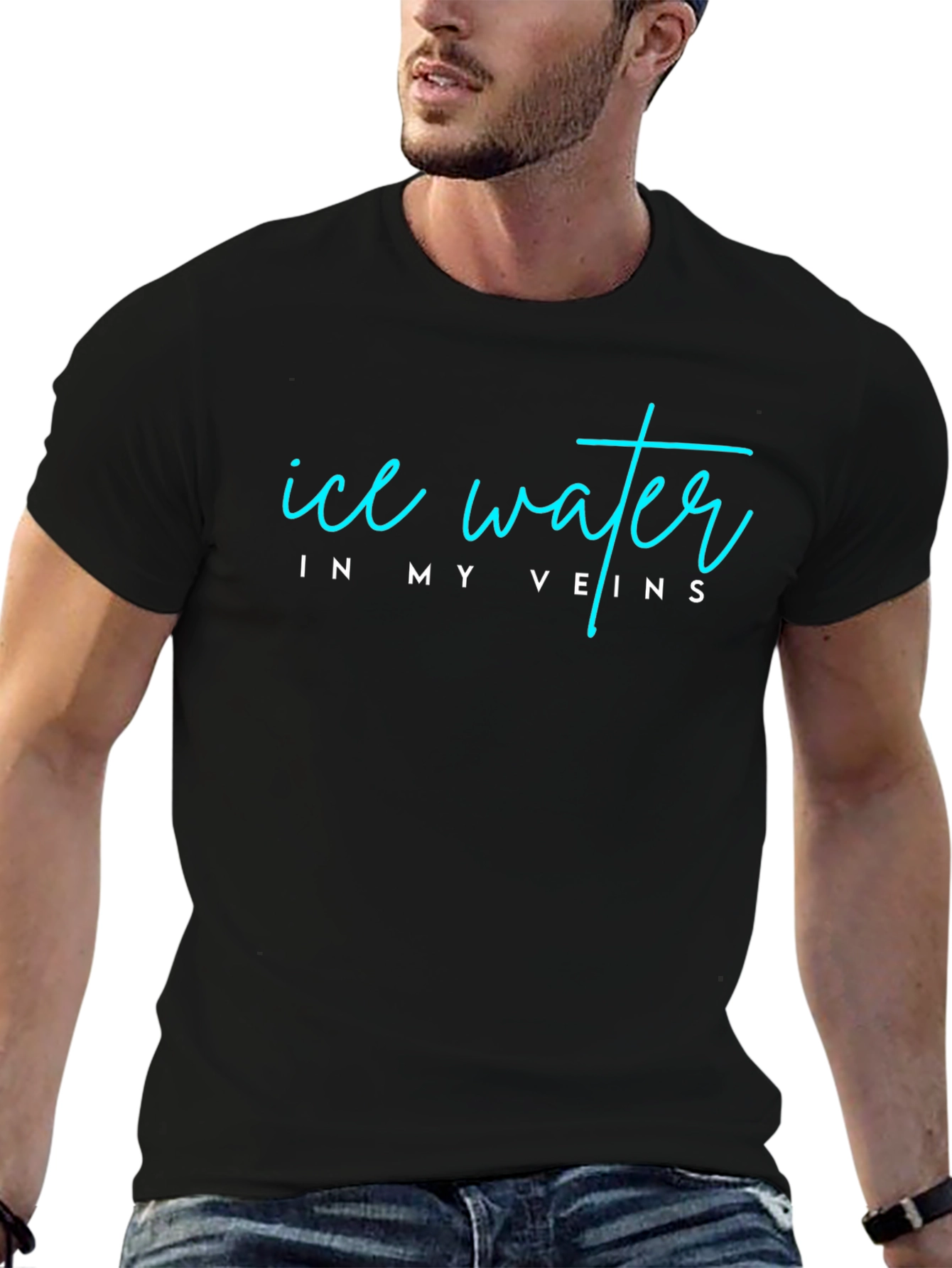 Ice Water In My Veins Black T-Shirt