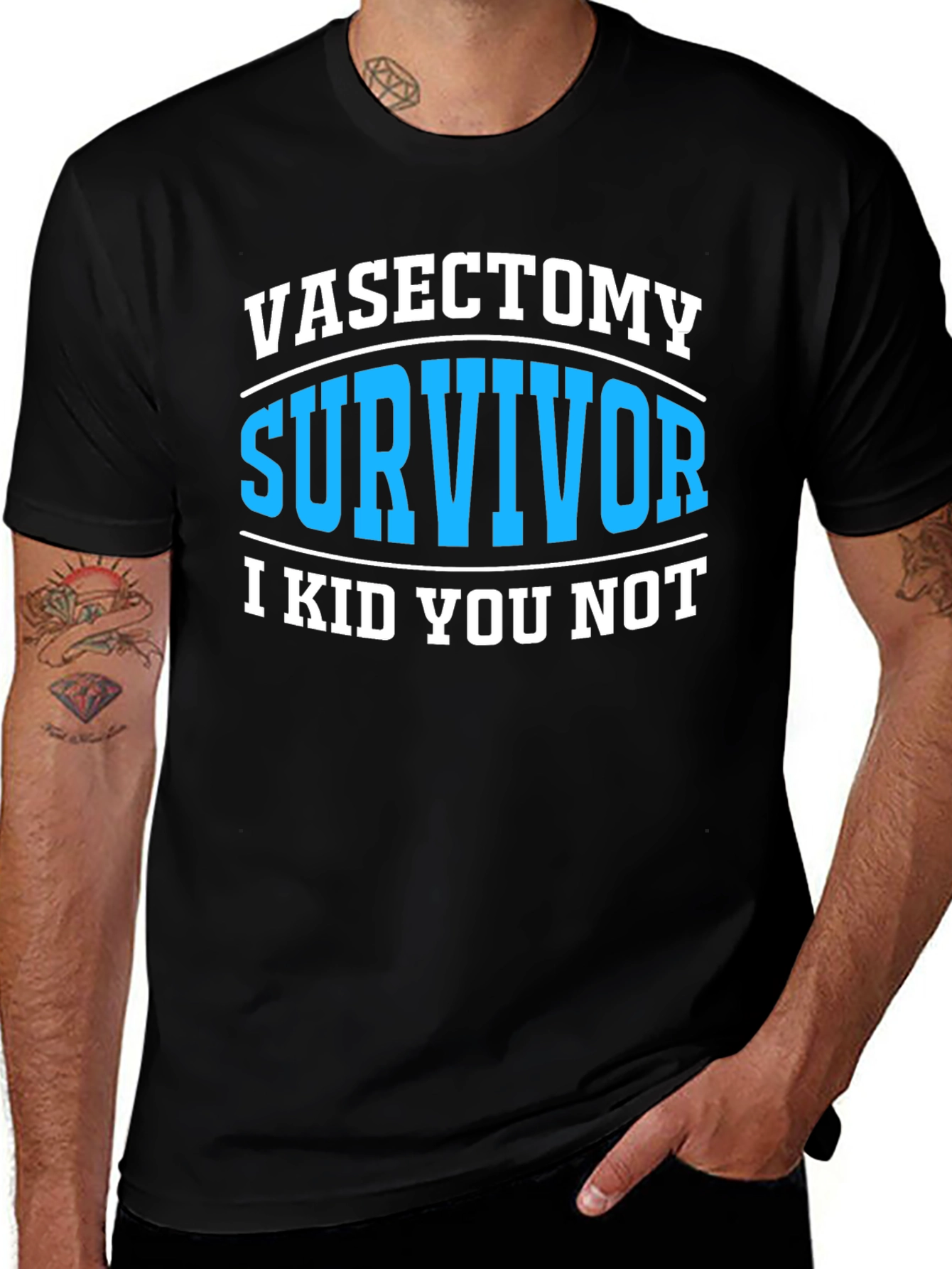 Vasectomy Survivor Funny Graphic T-Shirt