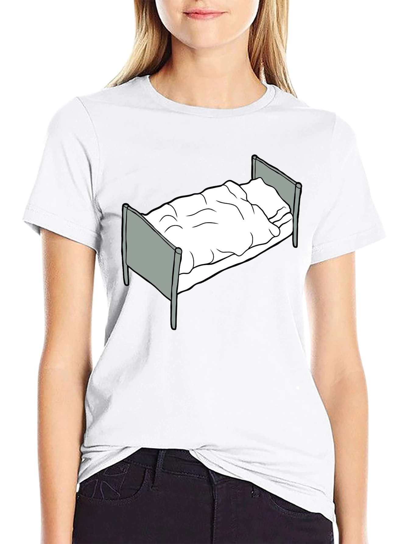 Bed Graphic T-Shirt - Relaxed Fit Black Tee