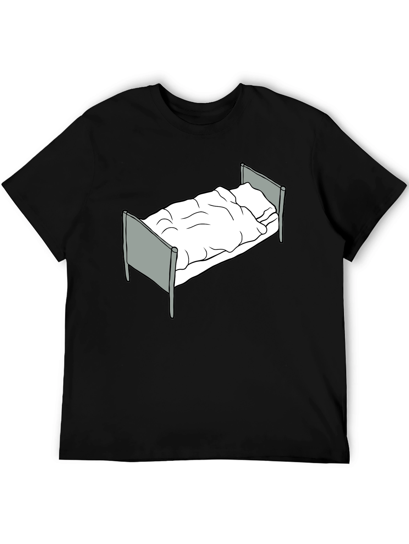 Bed Graphic T-Shirt - Relaxed Fit Black Tee