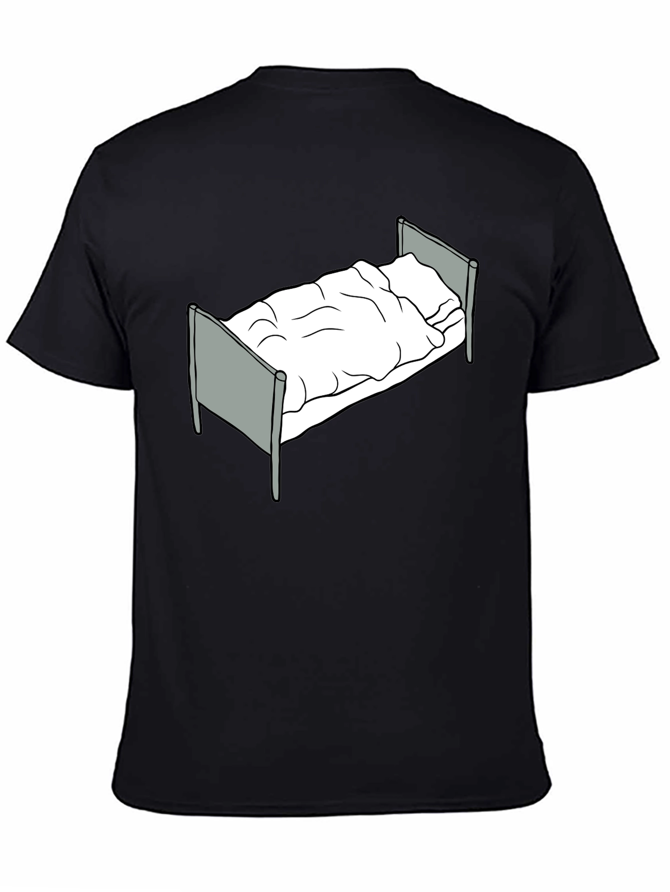 Bed Graphic T-Shirt - Relaxed Fit Black Tee
