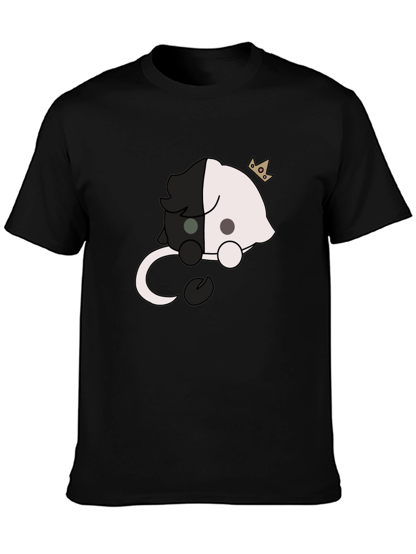 Black & White Crown Bear Graphic Tee