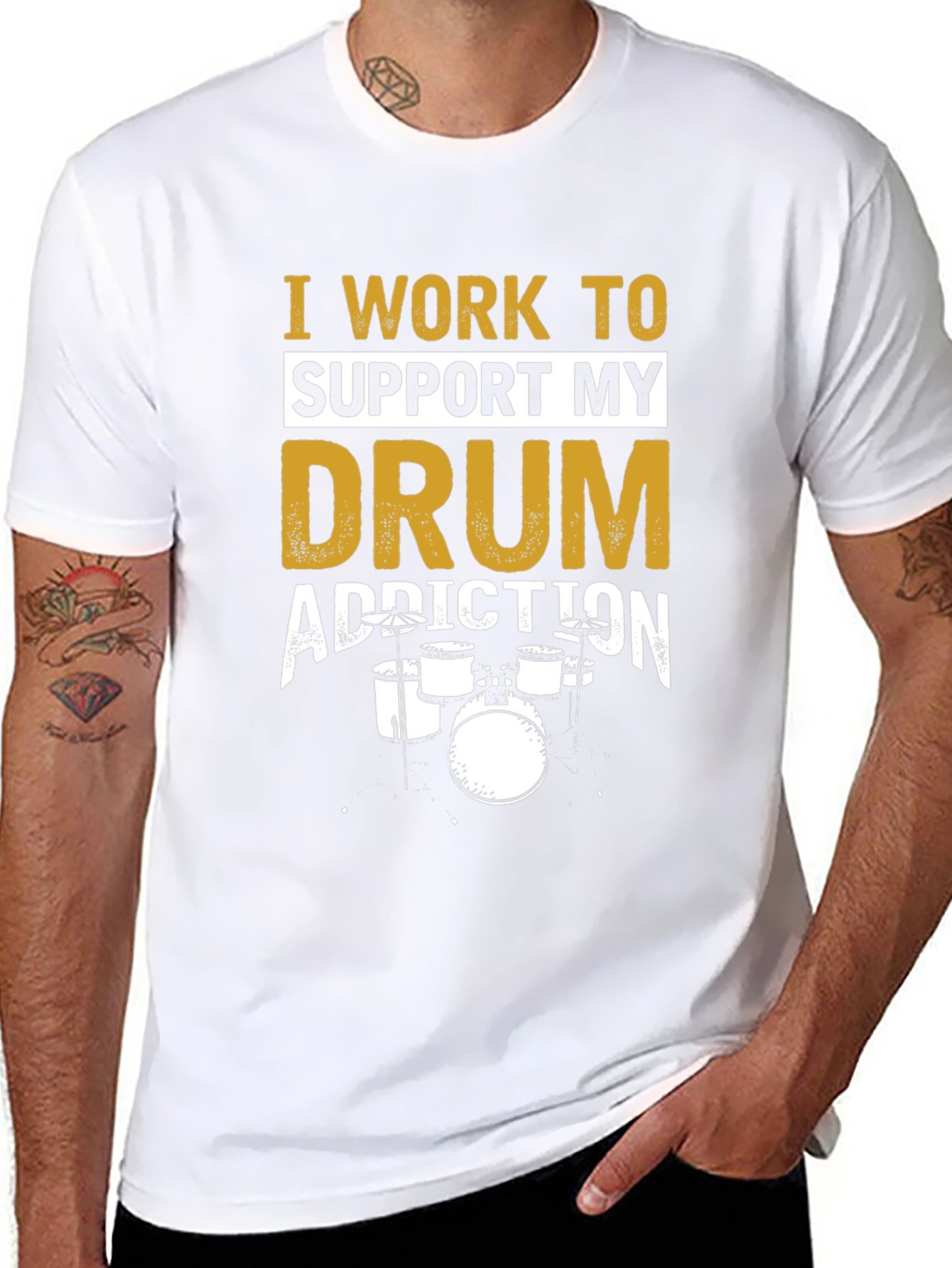 Drum Addiction Black T-Shirt