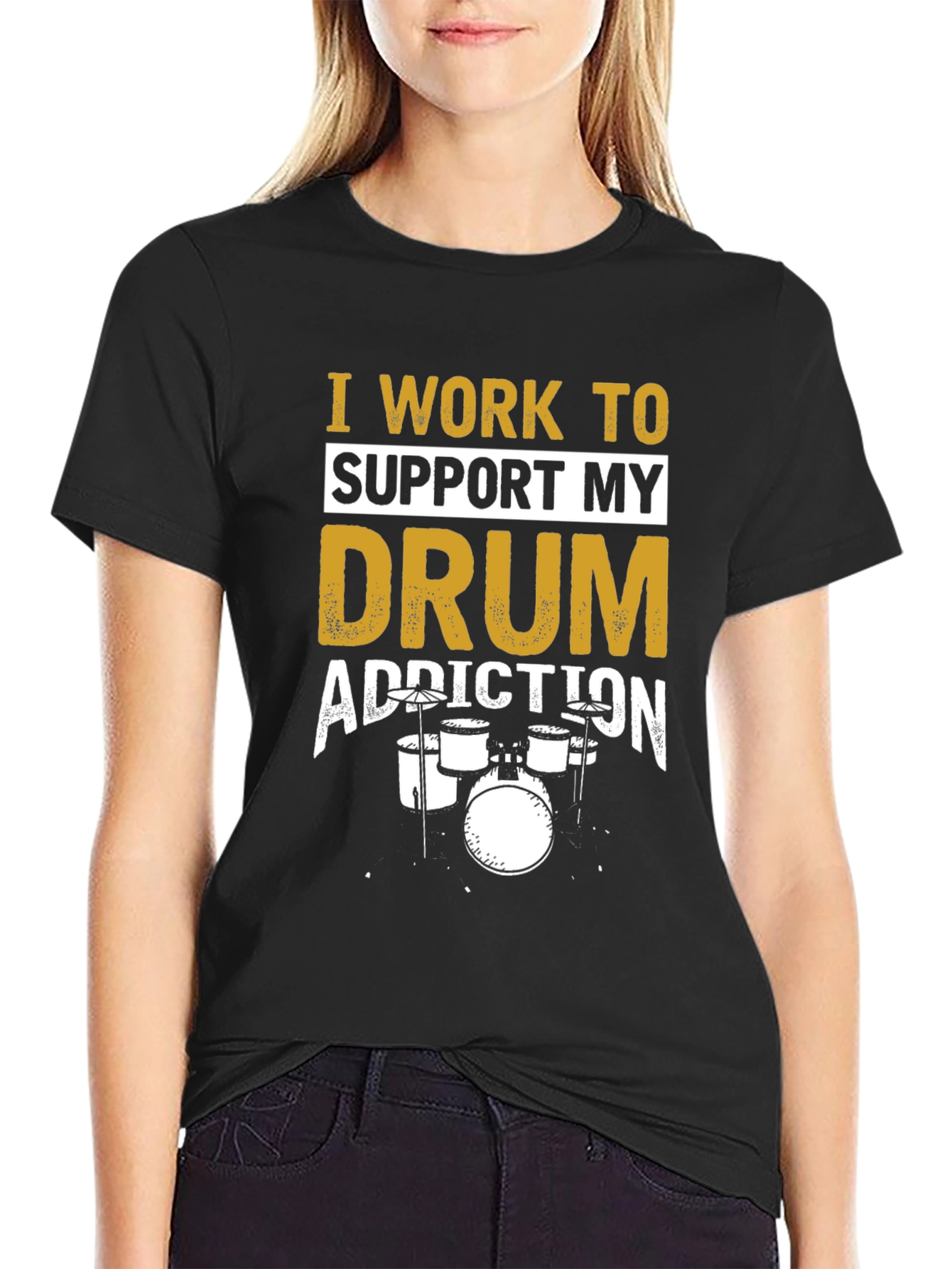 Drum Addiction Black T-Shirt