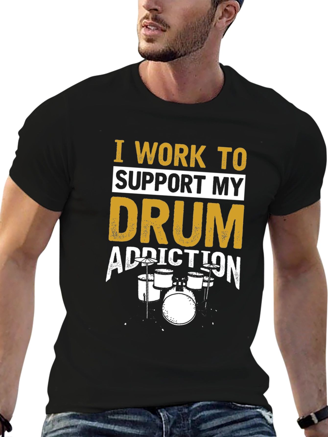 Drum Addiction Black T-Shirt