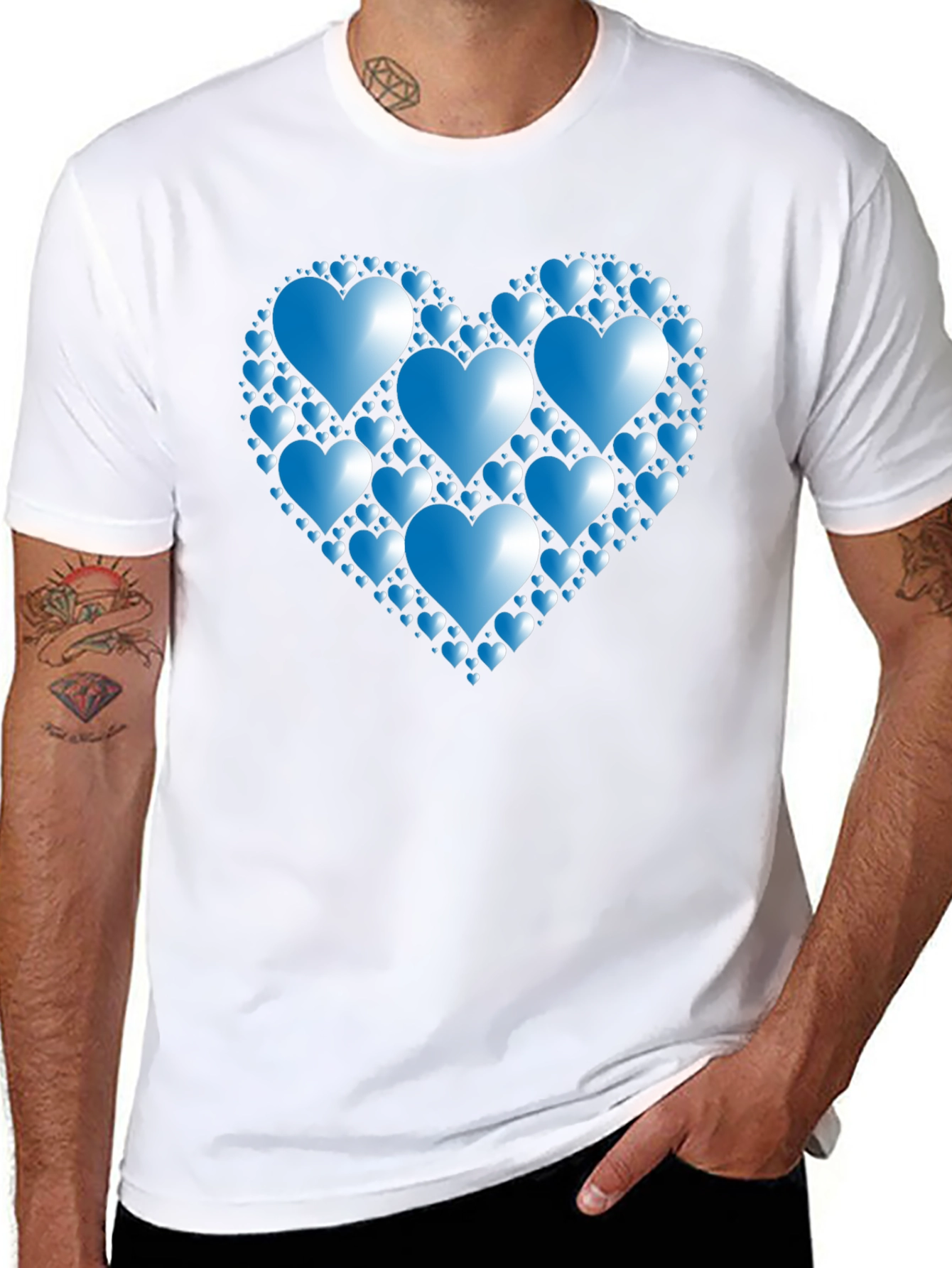 Heart of Hearts Graphic Tee - Black Casual Shirt