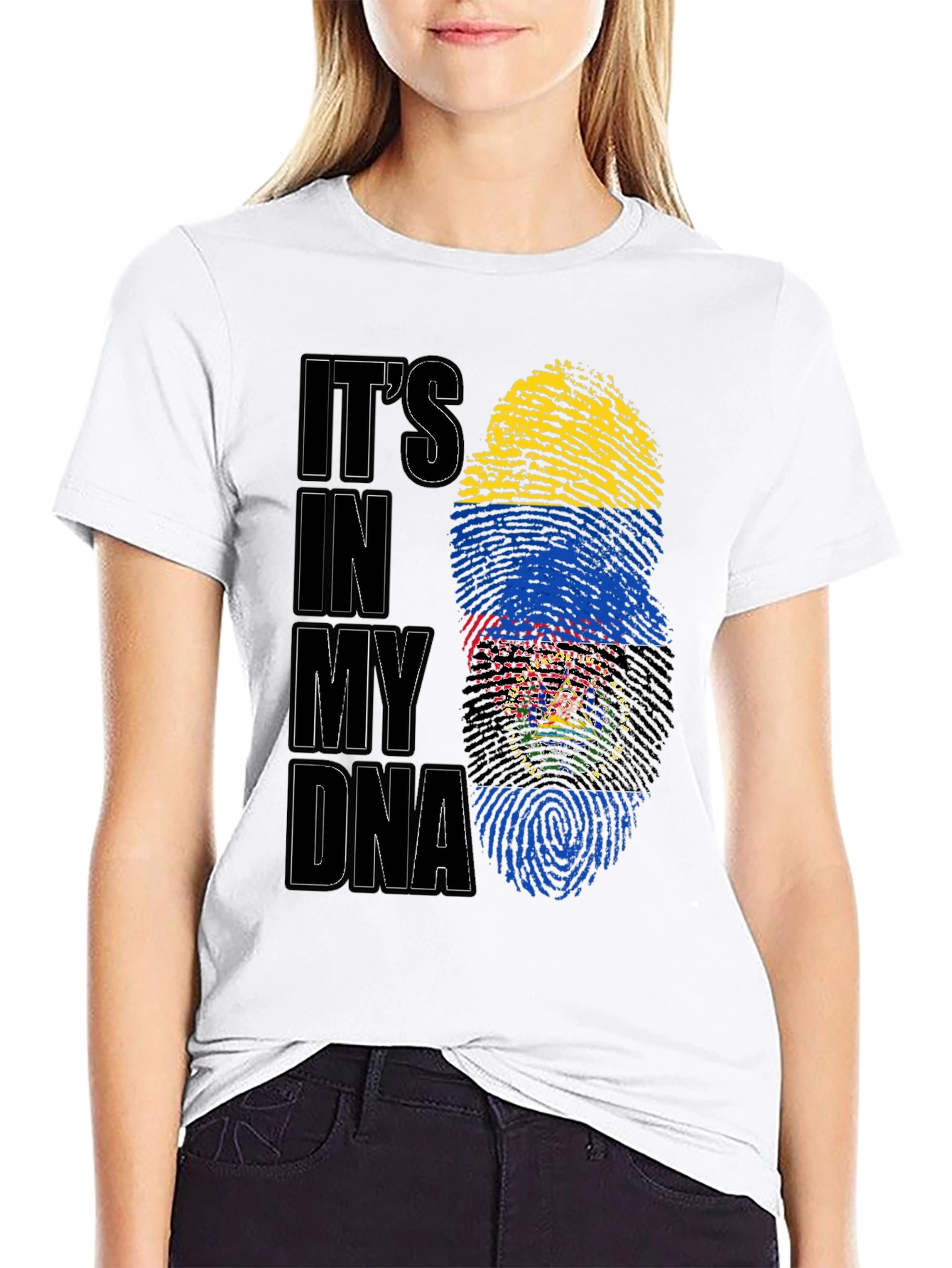 Its in my DNA Colombia & Bolivia Flag T-Shirt