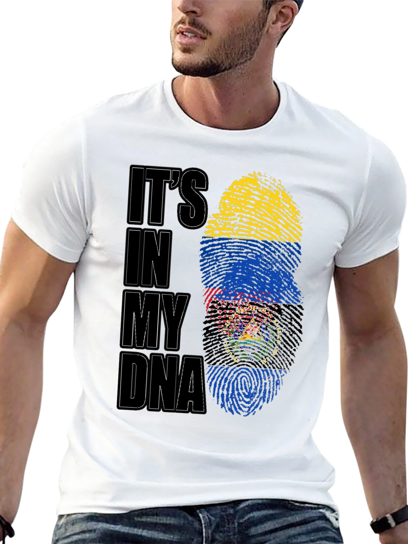 Its in my DNA Colombia & Bolivia Flag T-Shirt