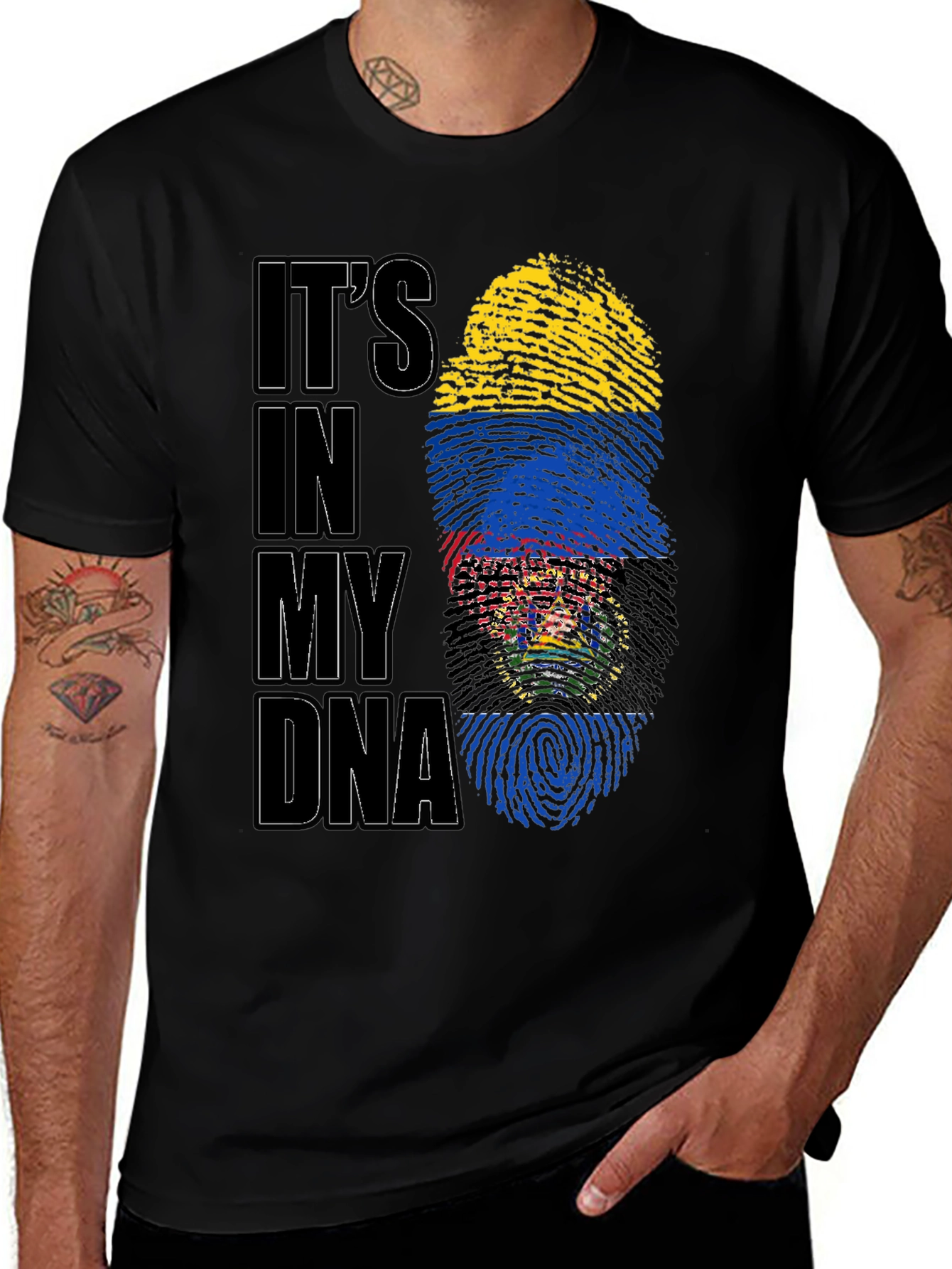 Its in my DNA Colombia & Bolivia Flag T-Shirt
