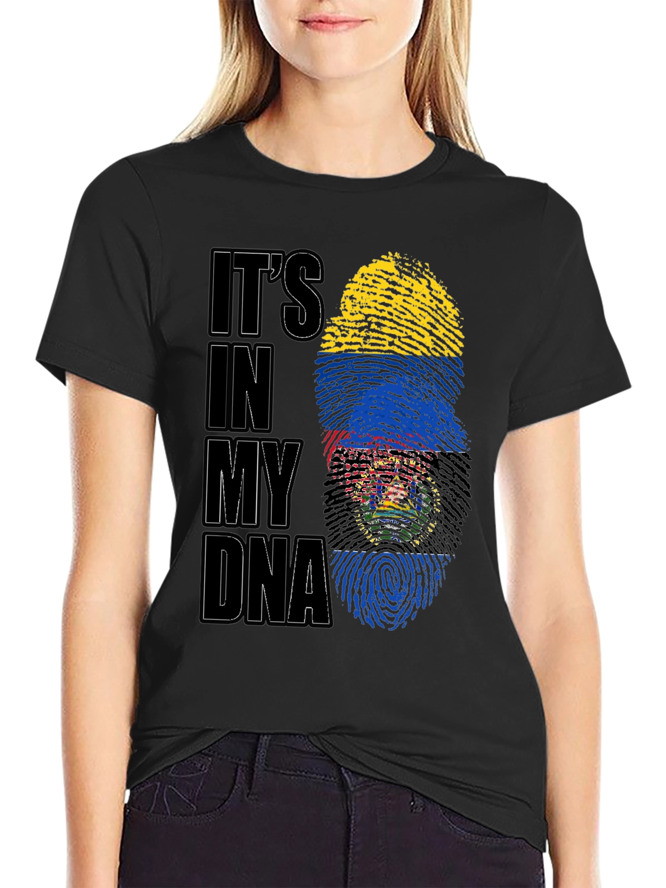 Its in my DNA Colombia & Bolivia Flag T-Shirt