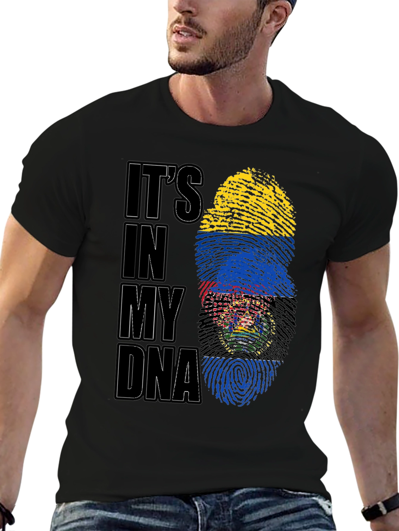 Its in my DNA Colombia & Bolivia Flag T-Shirt