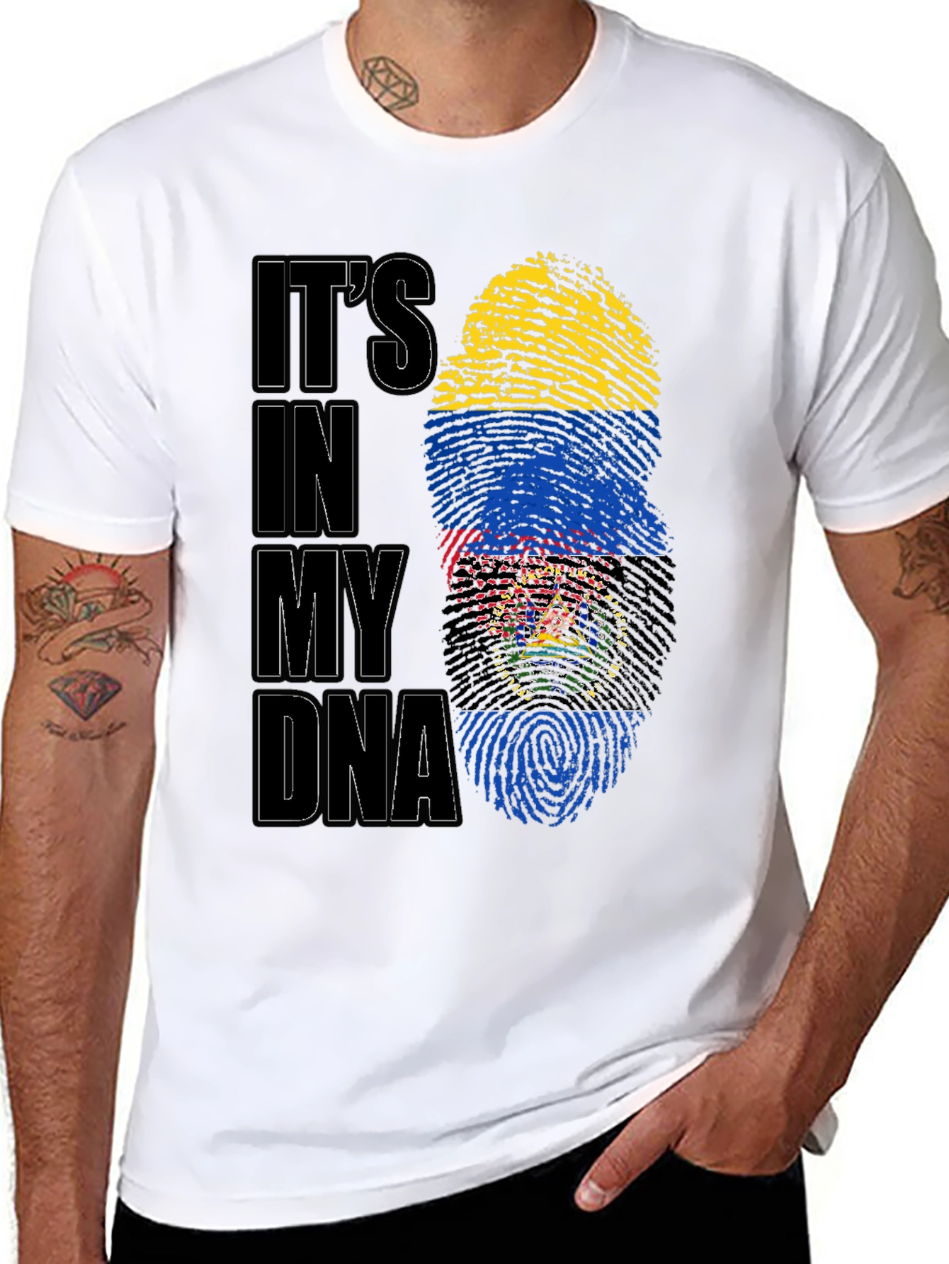 Its in my DNA Colombia & Bolivia Flag T-Shirt