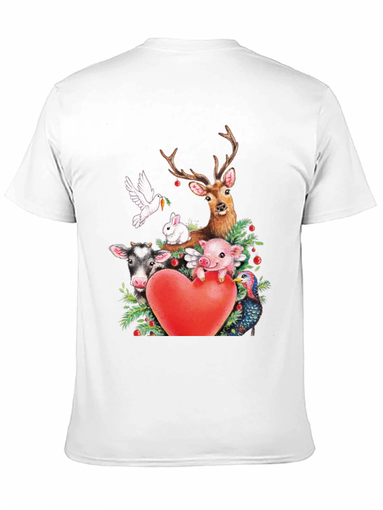 Vegan Animal Love Heart T-Shirt