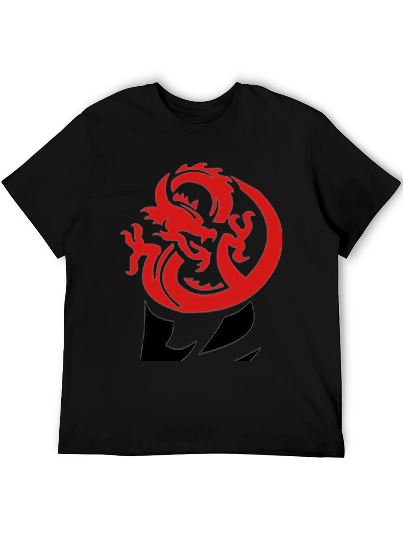Red Dragon Graphic Tee - Bold Black T-Shirt