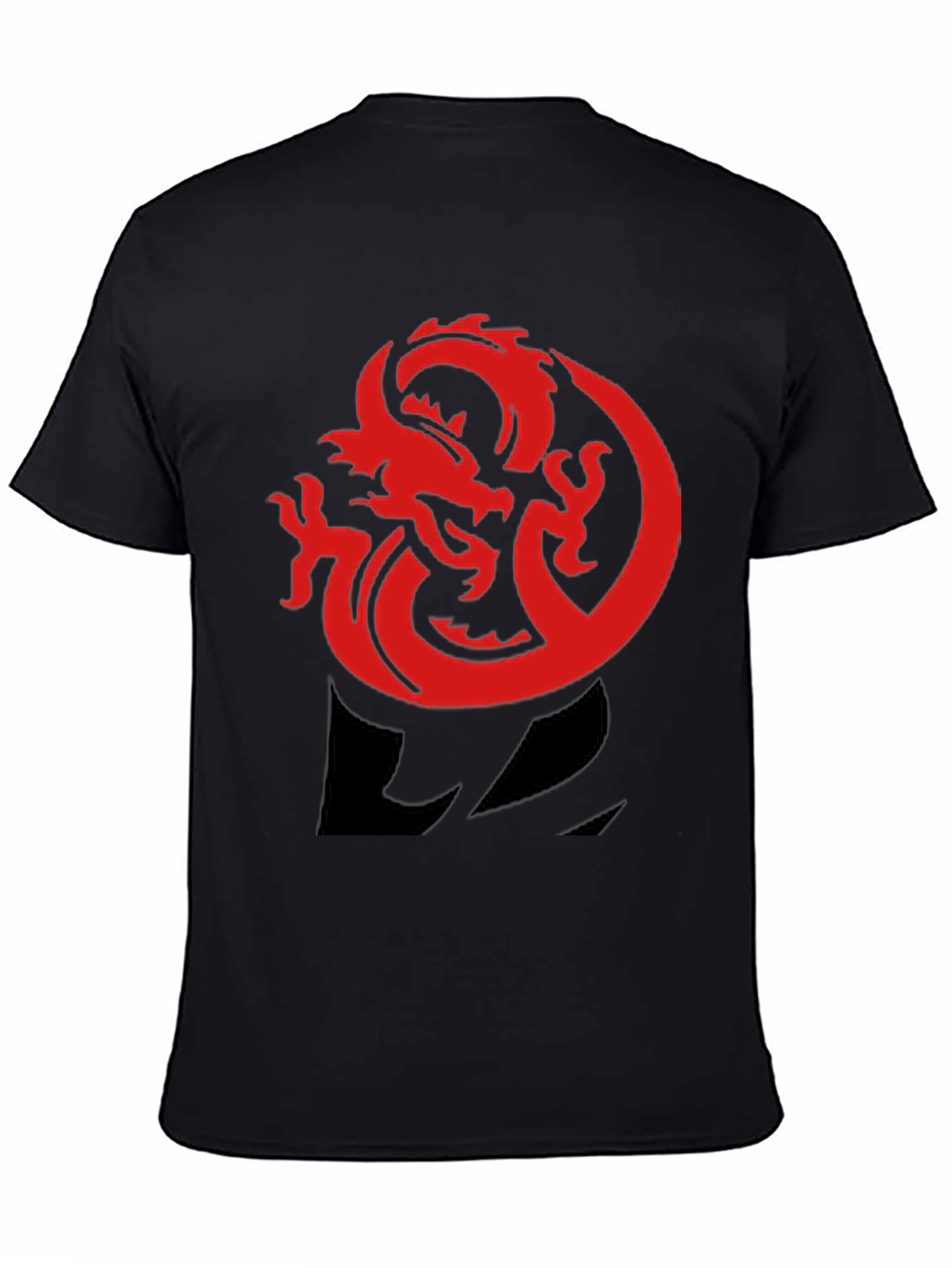 Red Dragon Graphic Tee - Bold Black T-Shirt