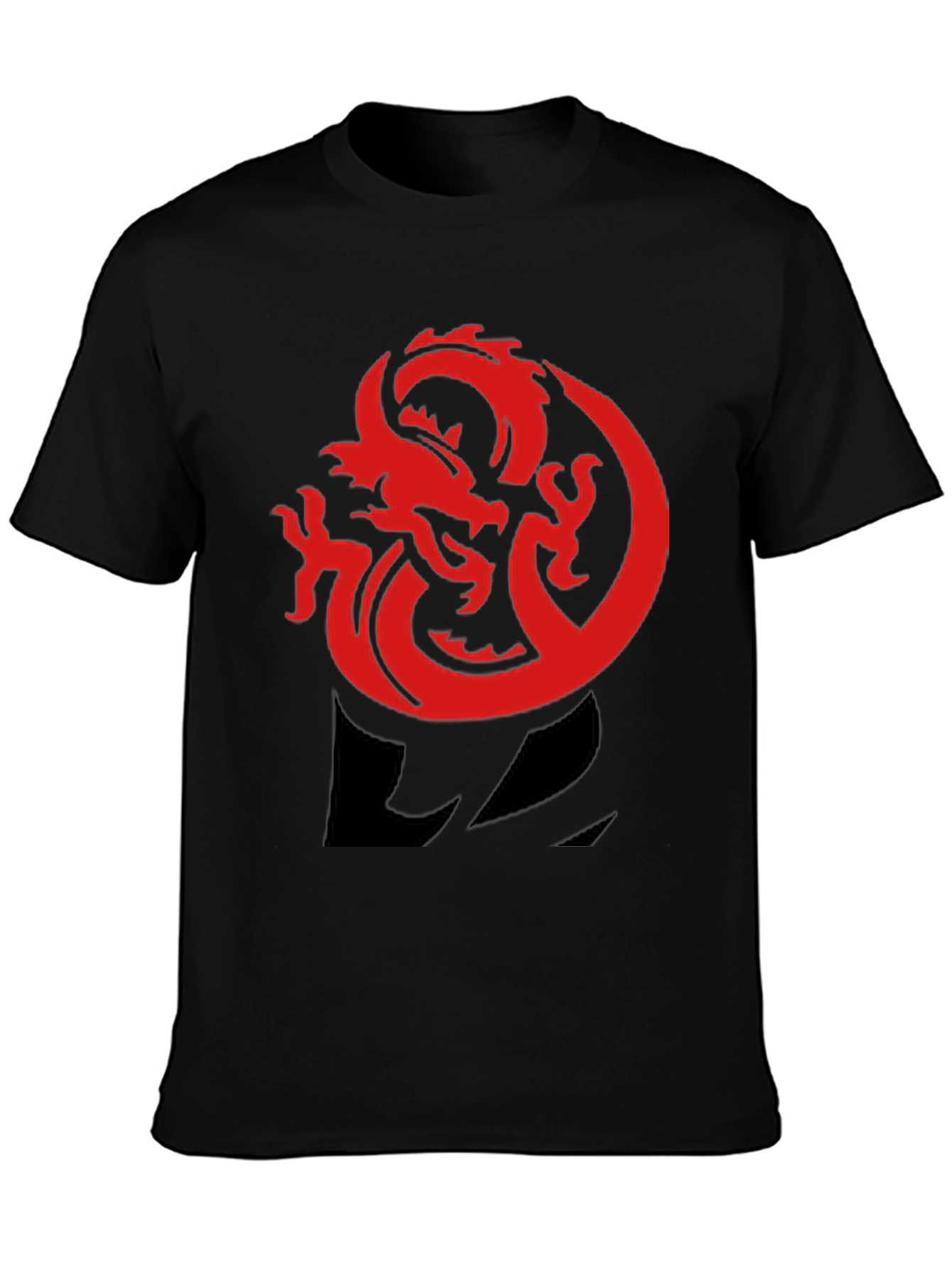 Red Dragon Graphic Tee - Bold Black T-Shirt