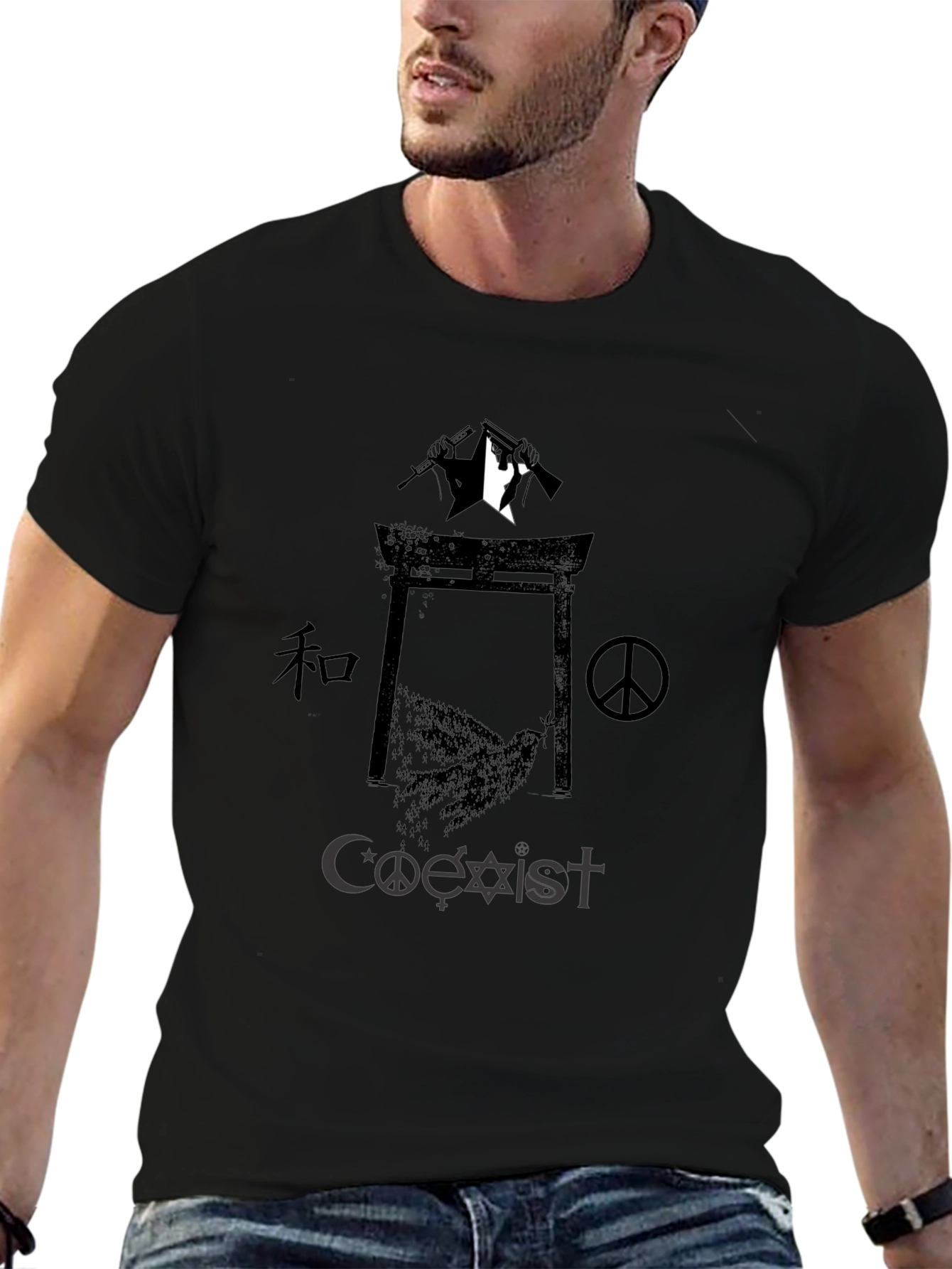 Coexist Graphic Black T-Shirt