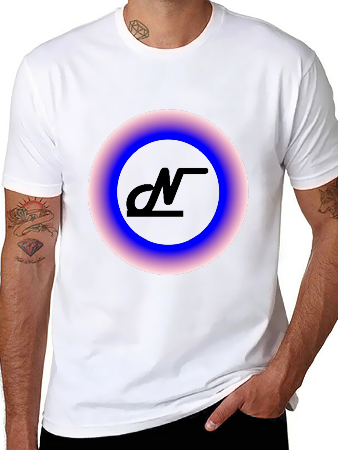 Modern Black Graphic Tee - Luminous Logo