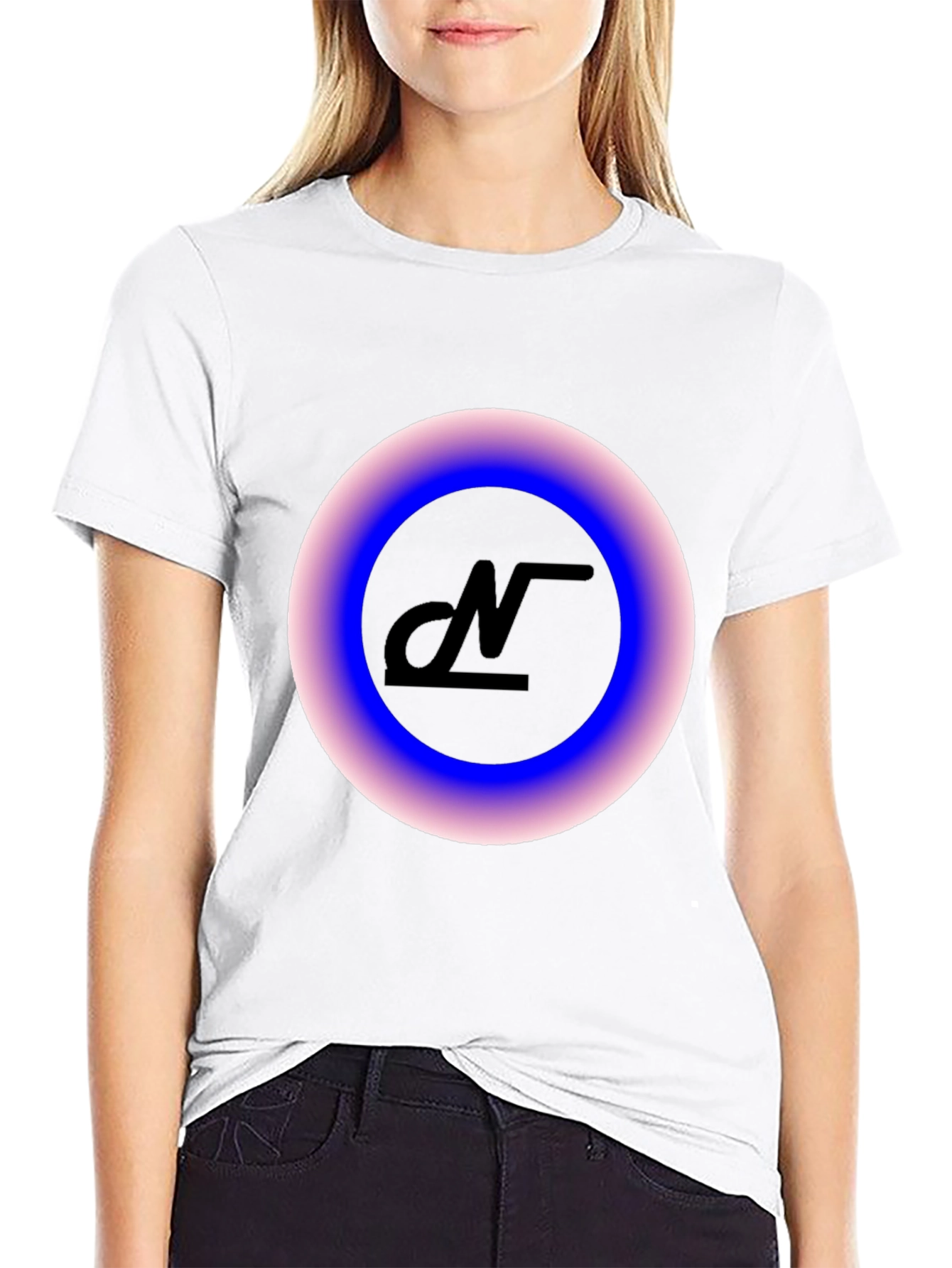 Modern Black Graphic Tee - Luminous Logo