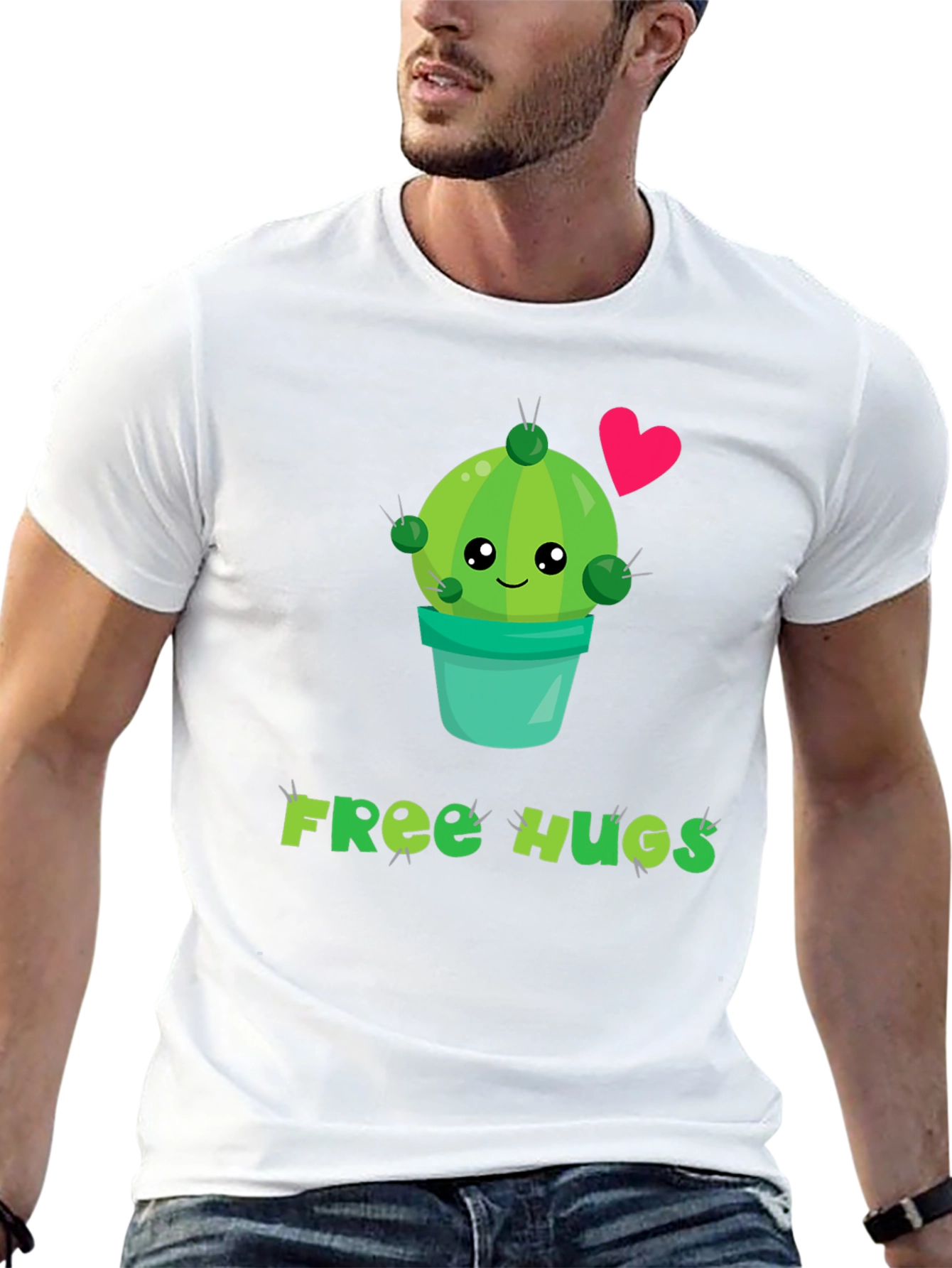 Cute Cactus Free Hugs Graphic Tee