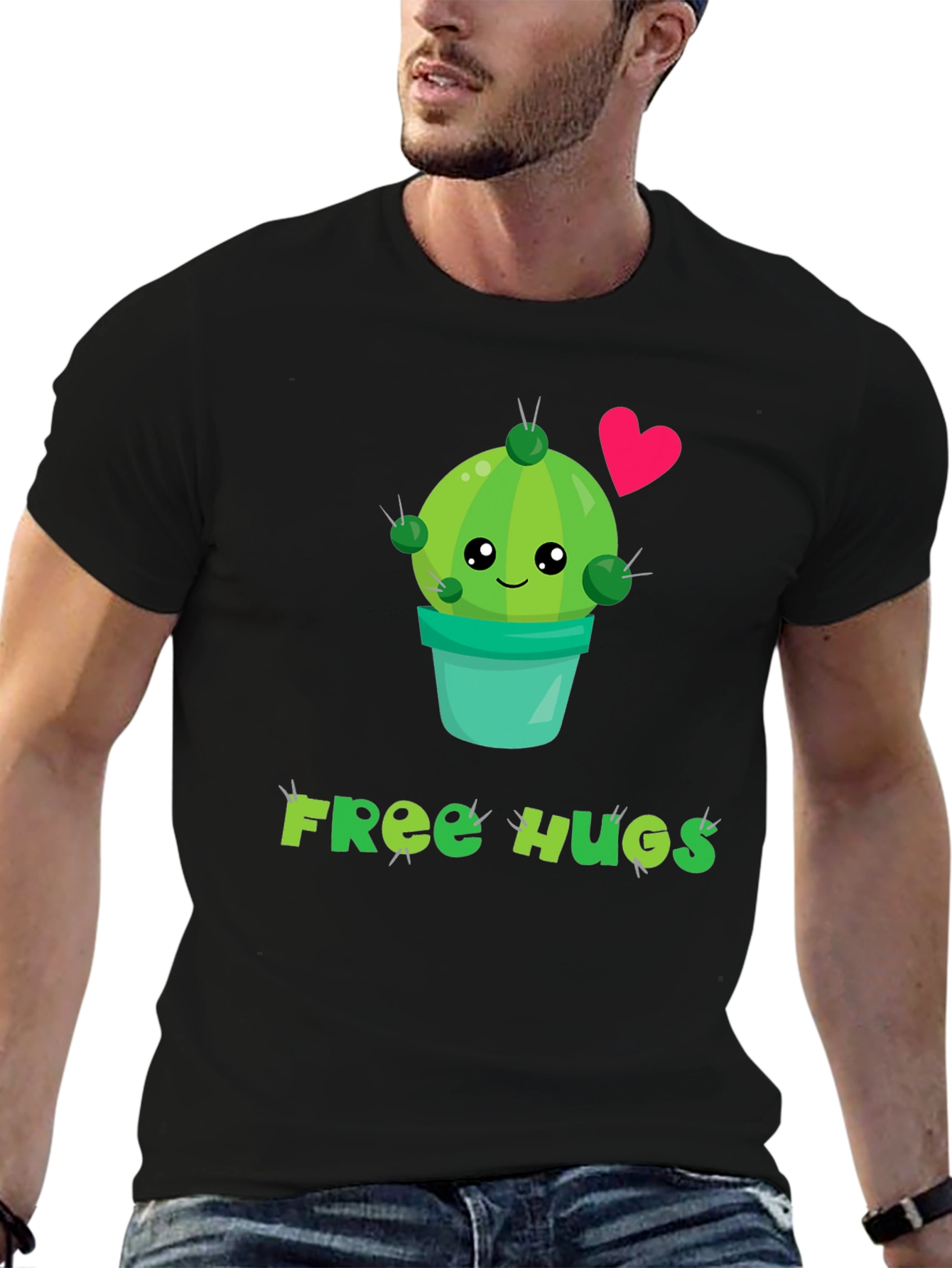 Cute Cactus Free Hugs Graphic Tee