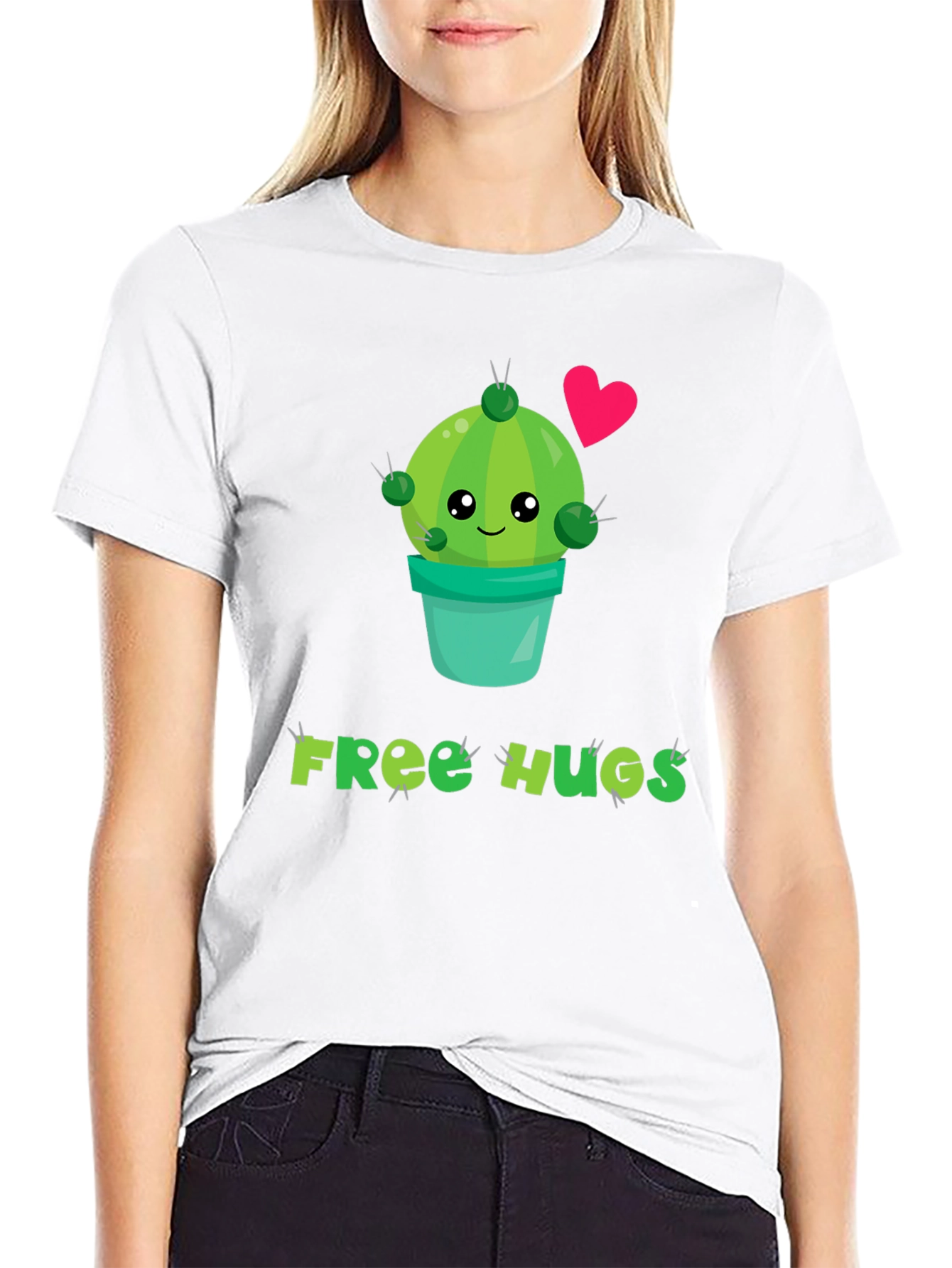 Cute Cactus Free Hugs Graphic Tee