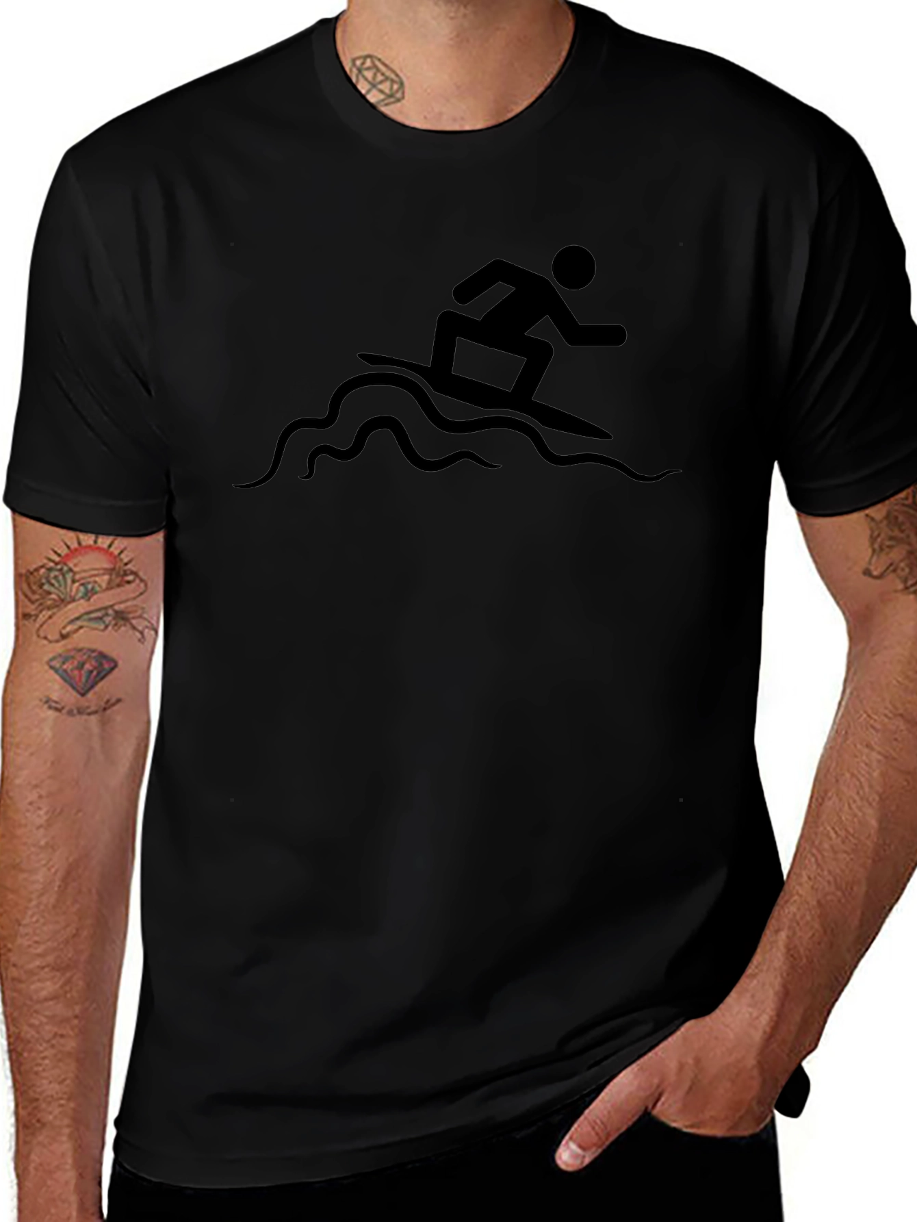 Surfer Graphic T-Shirt - Ride the Wave in Style!