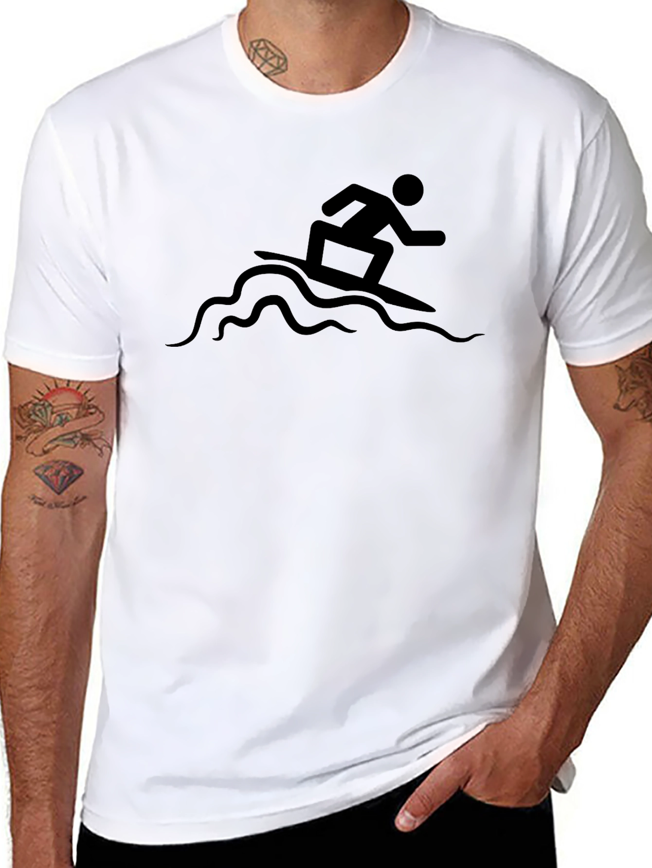 Surfer Graphic T-Shirt - Ride the Wave in Style!