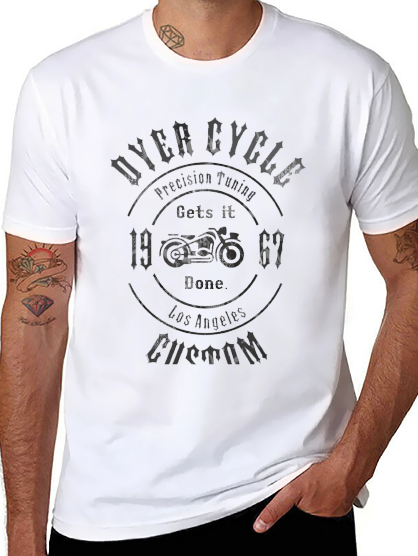 Biker Gets It Done Black T-Shirt