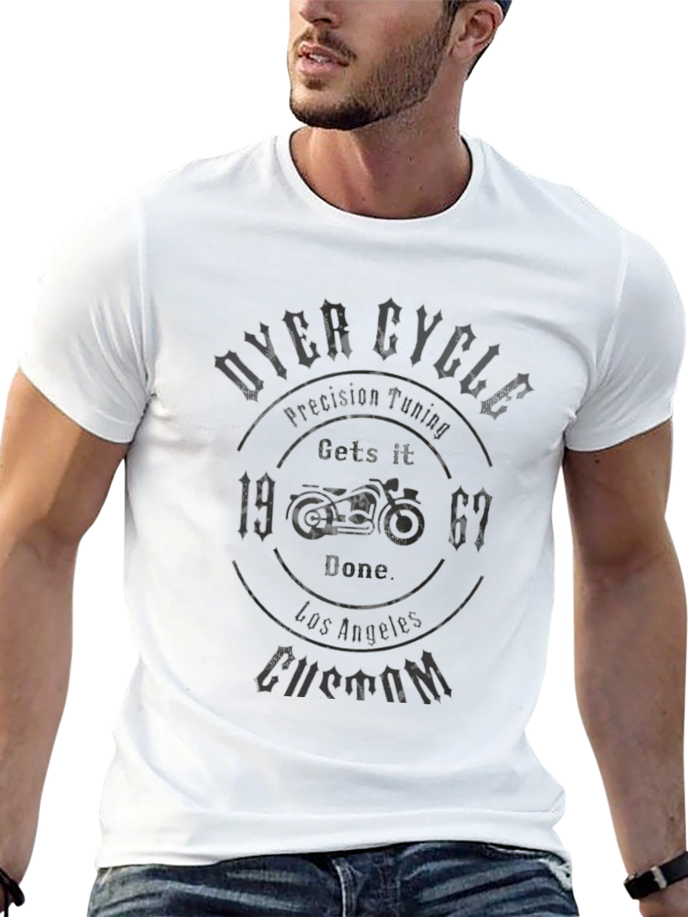 Biker Gets It Done Black T-Shirt