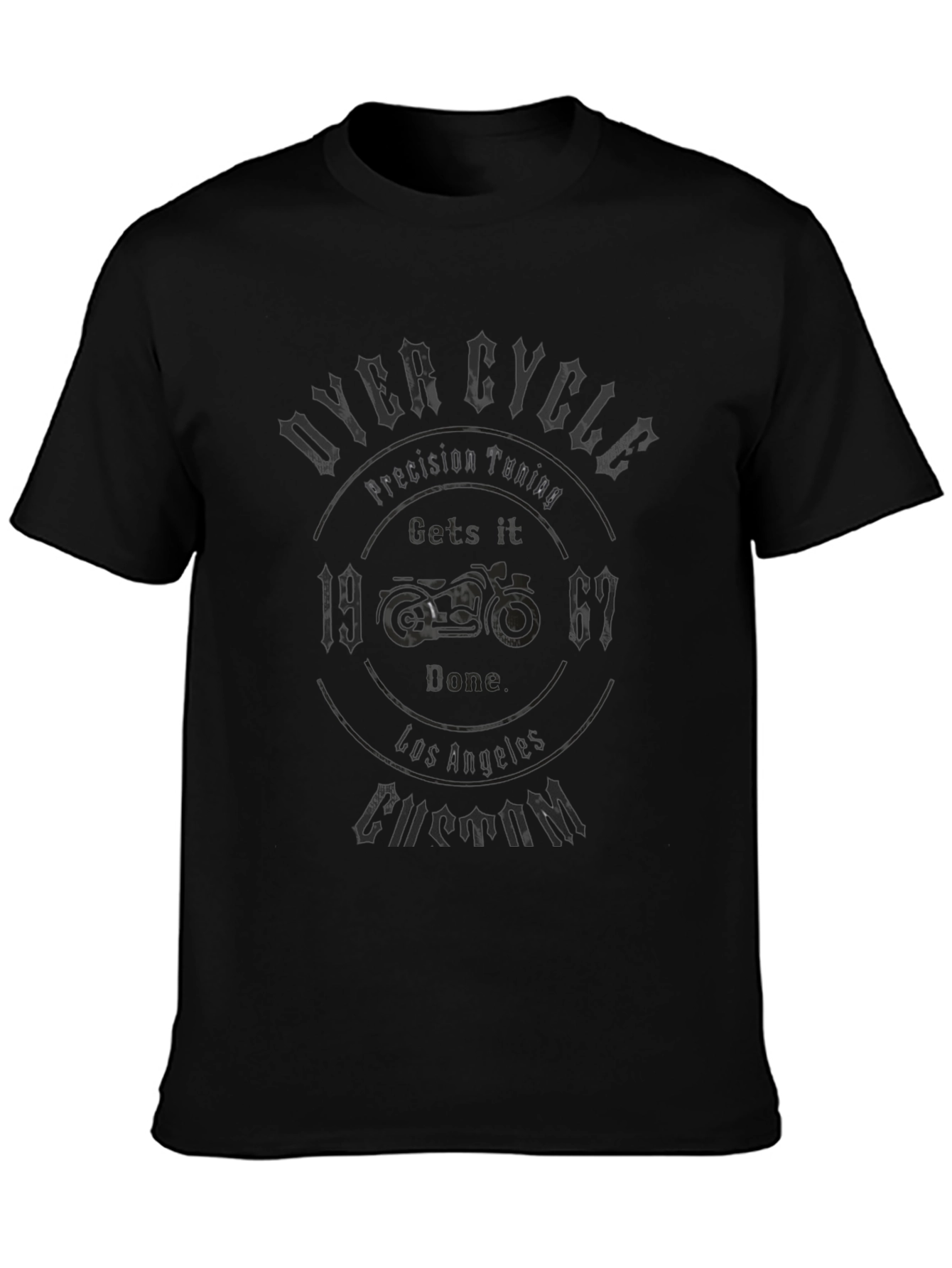 Biker Gets It Done Black T-Shirt