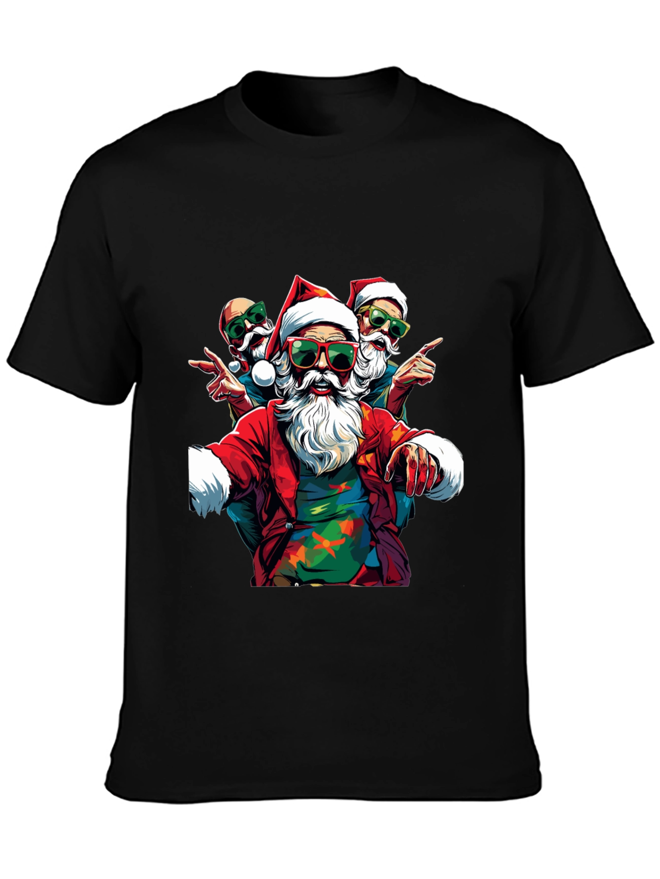 Cool Santa Graphic Tee - Holiday Style