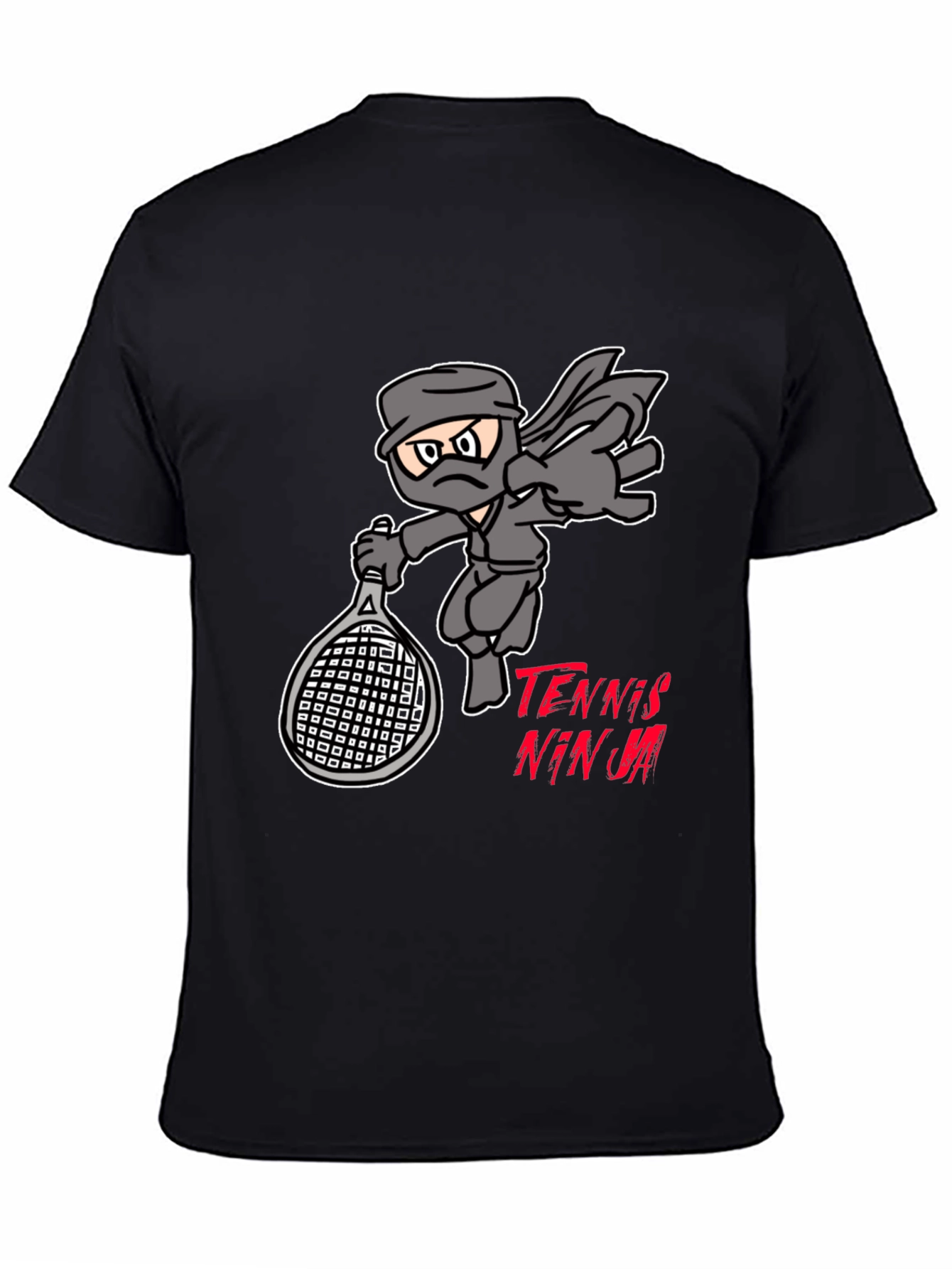 Tennis Ninja T-Shirt - Funny Cartoon Design
