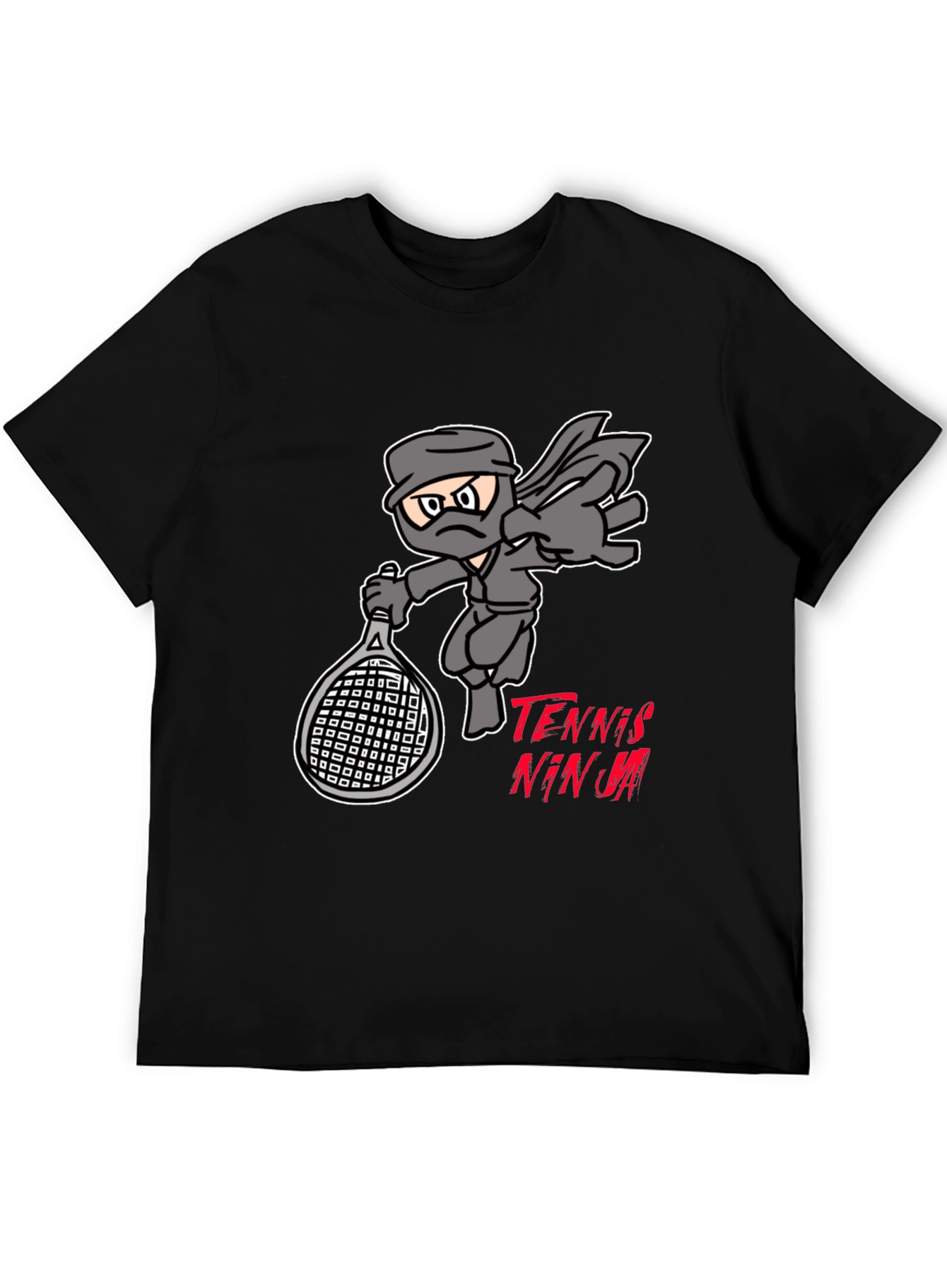 Tennis Ninja T-Shirt - Funny Cartoon Design