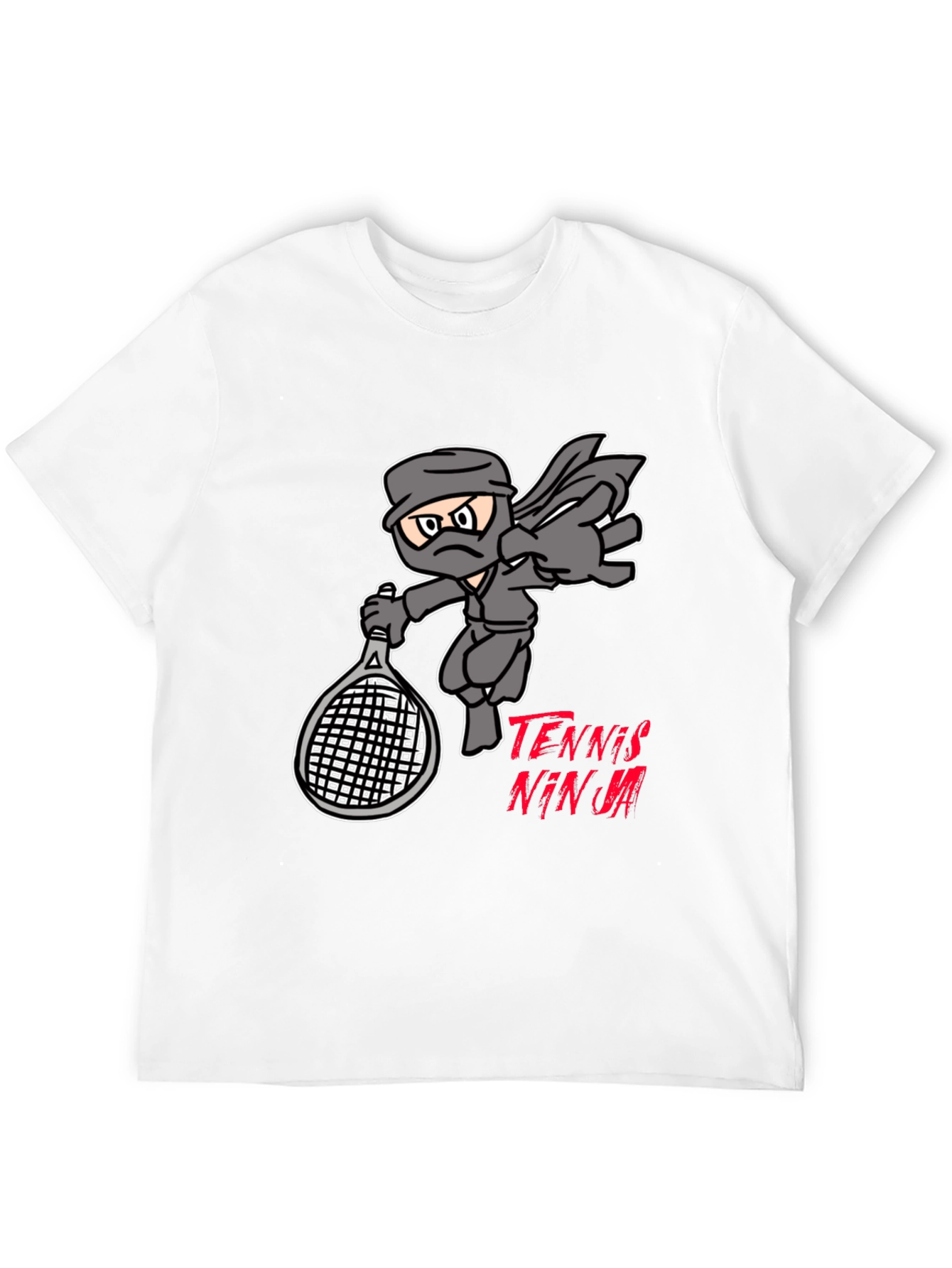 Tennis Ninja T-Shirt - Funny Cartoon Design