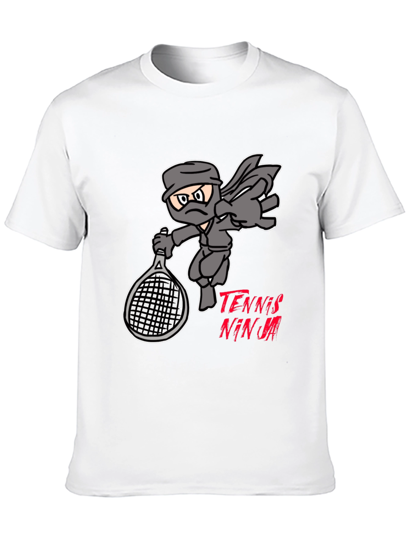 Tennis Ninja T-Shirt - Funny Cartoon Design