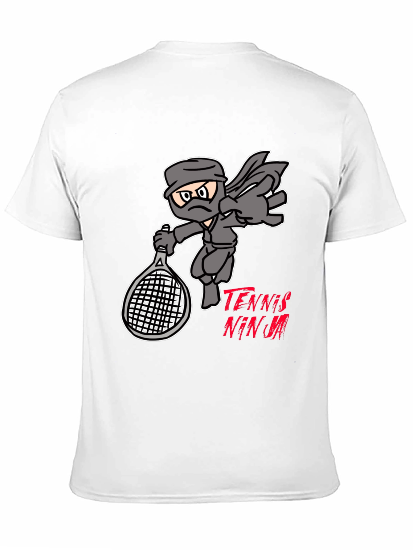Tennis Ninja T-Shirt - Funny Cartoon Design