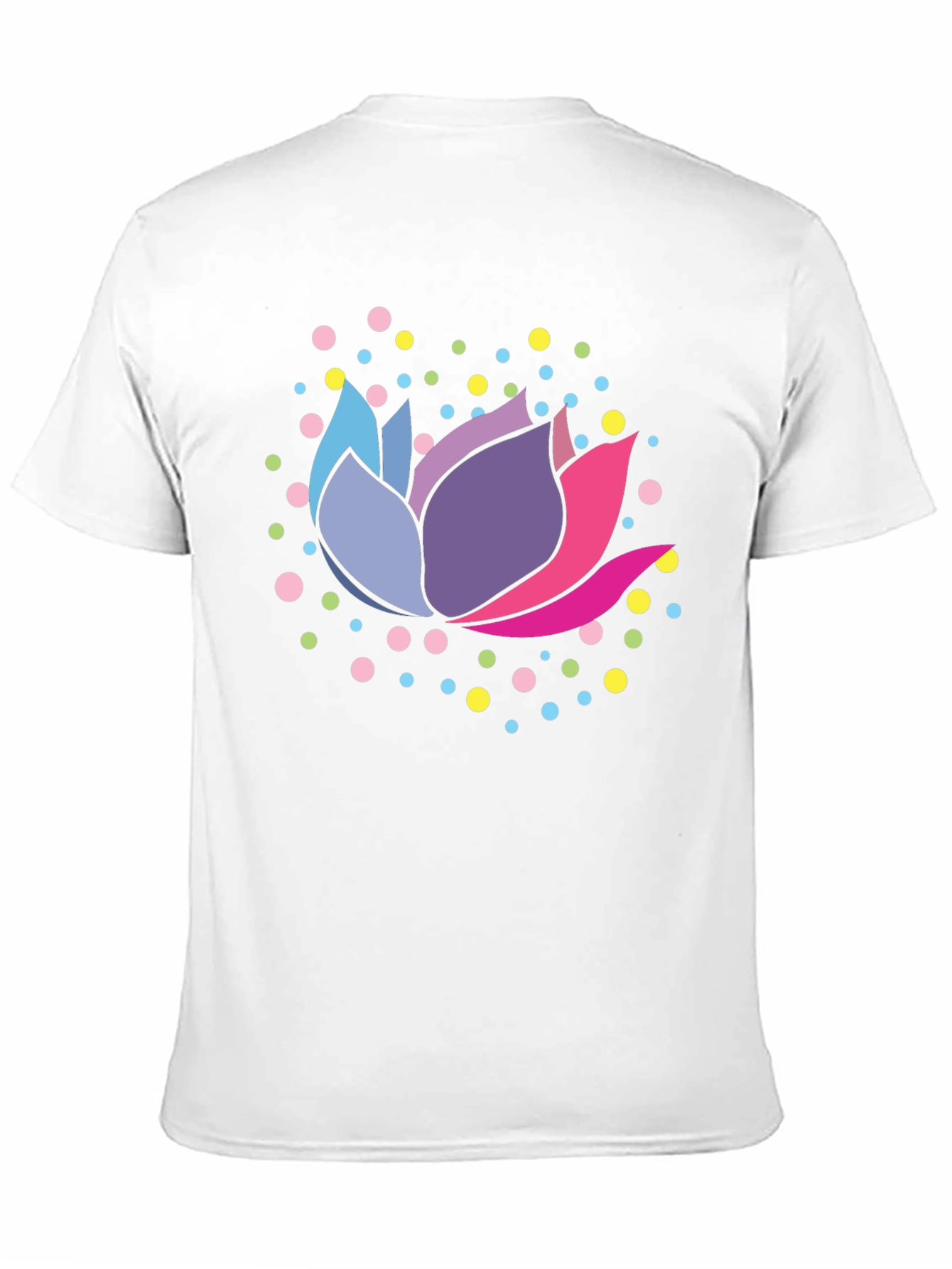 Lotus Flower Graphic Tee - Stylish Mens Black T-Shirt
