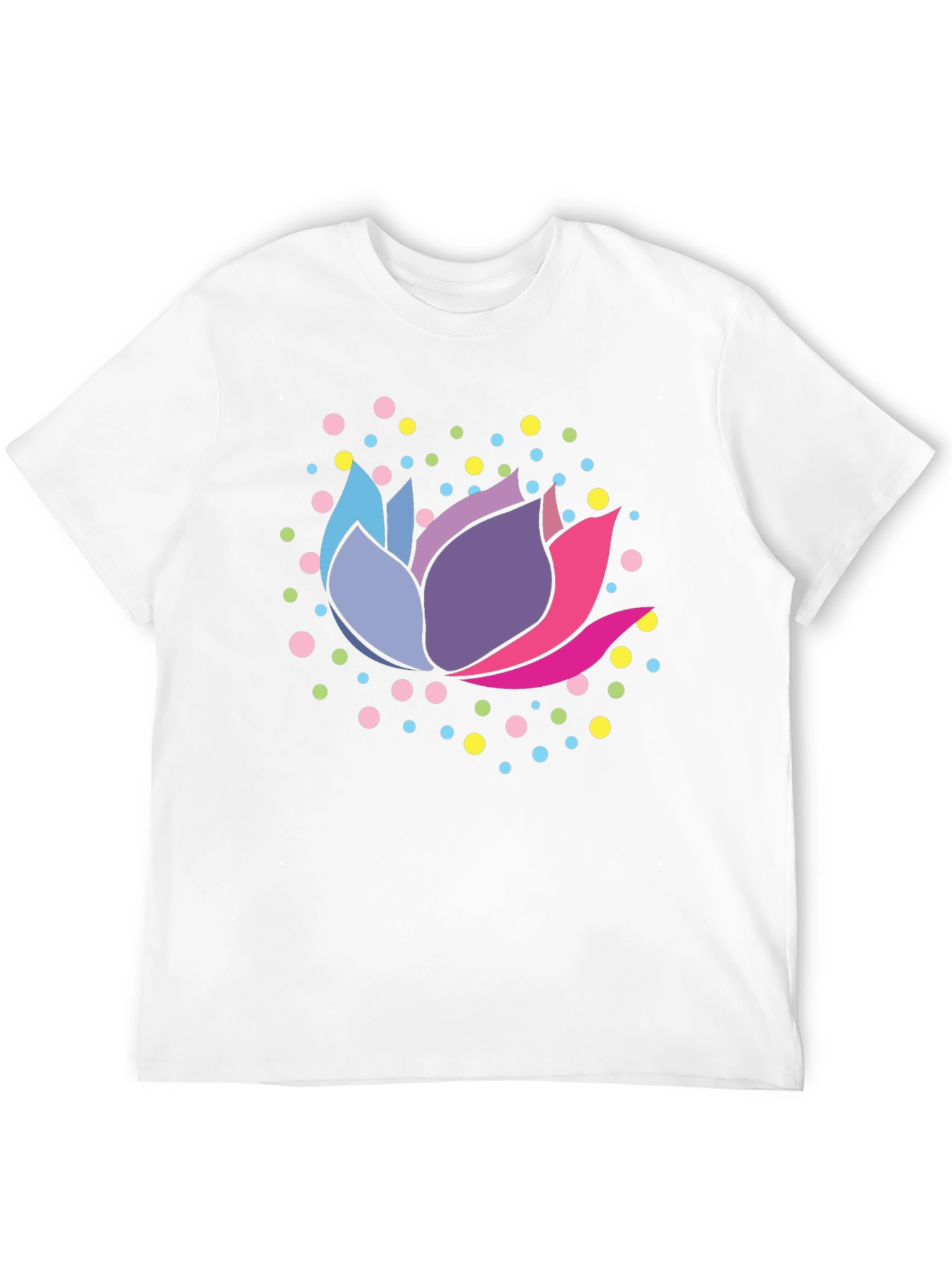 Lotus Flower Graphic Tee - Stylish Mens Black T-Shirt
