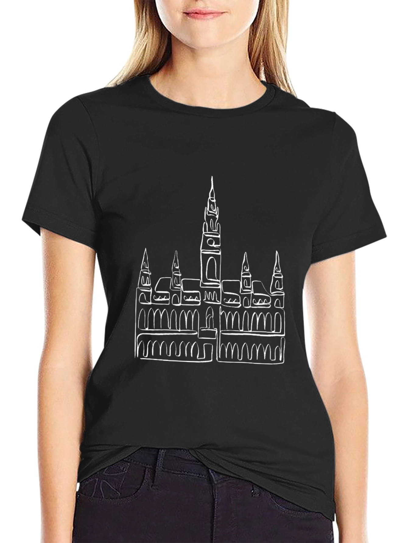 Vienna Austria Skyline T-Shirt - City Sketch Tee