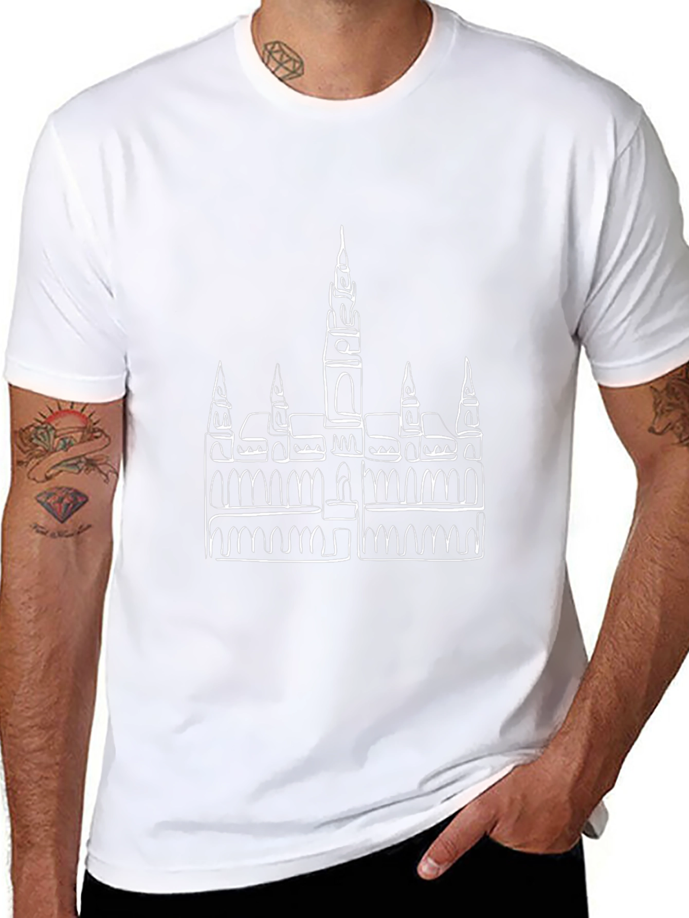 Vienna Austria Skyline T-Shirt - City Sketch Tee