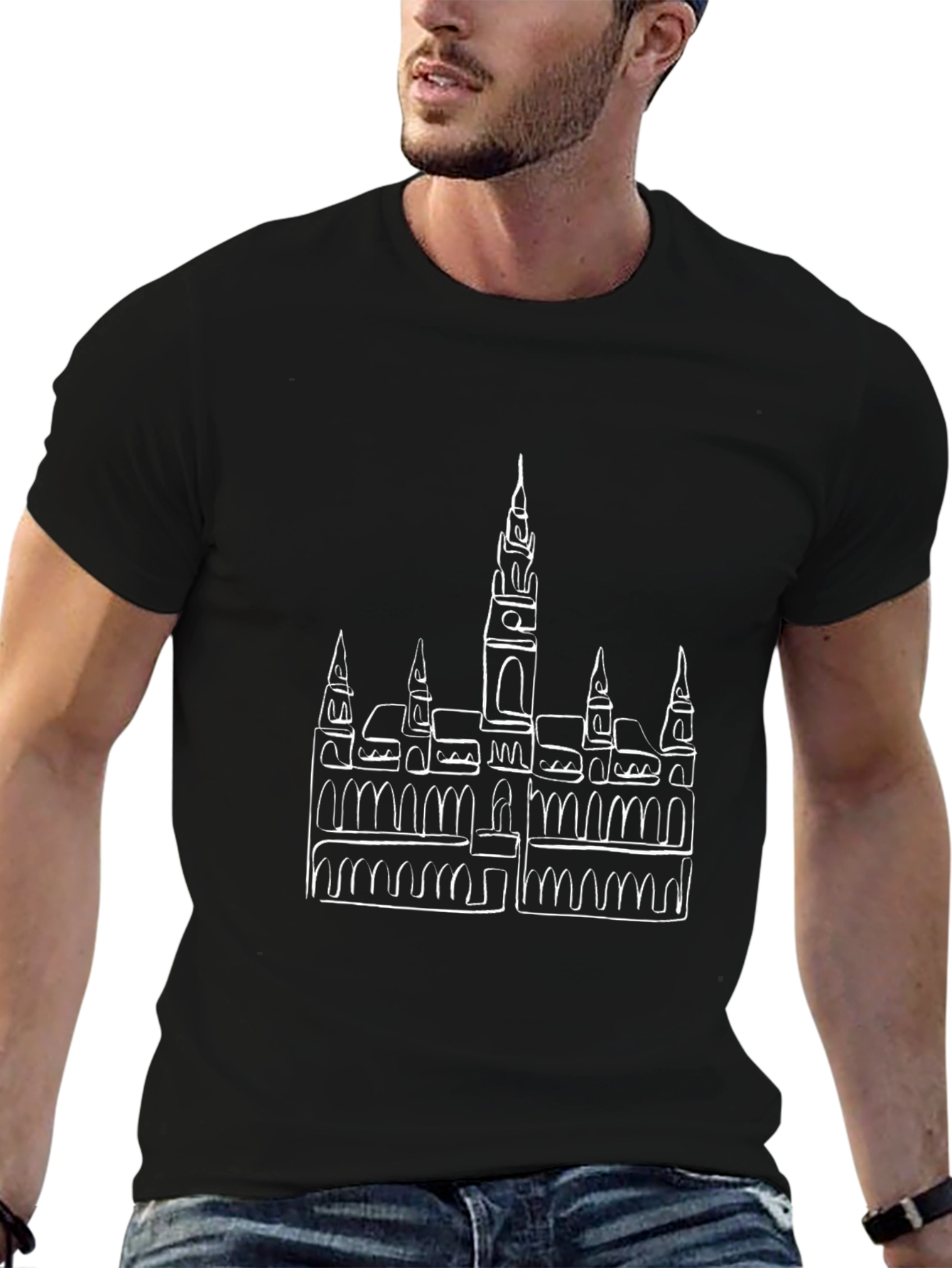 Vienna Austria Skyline T-Shirt - City Sketch Tee