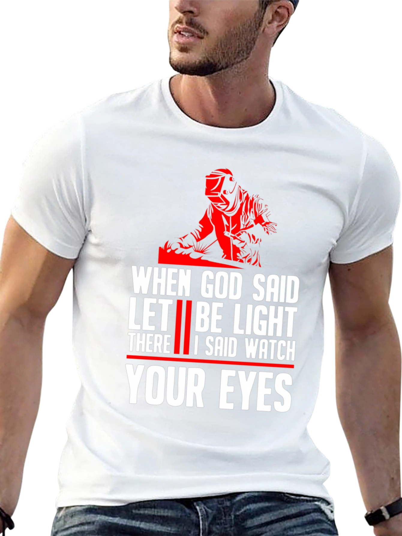 Welder Let There Be Light Graphic T-Shirt