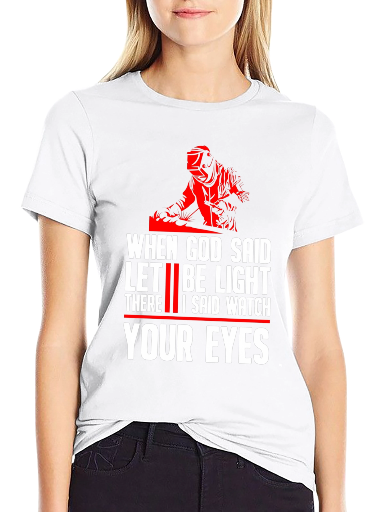 Welder Let There Be Light Graphic T-Shirt