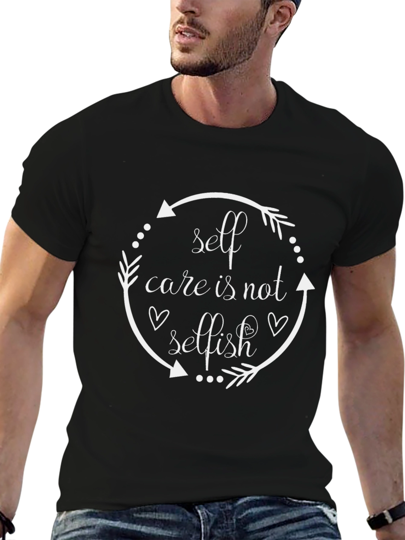 Self Care is Not Selfish Black T-Shirt